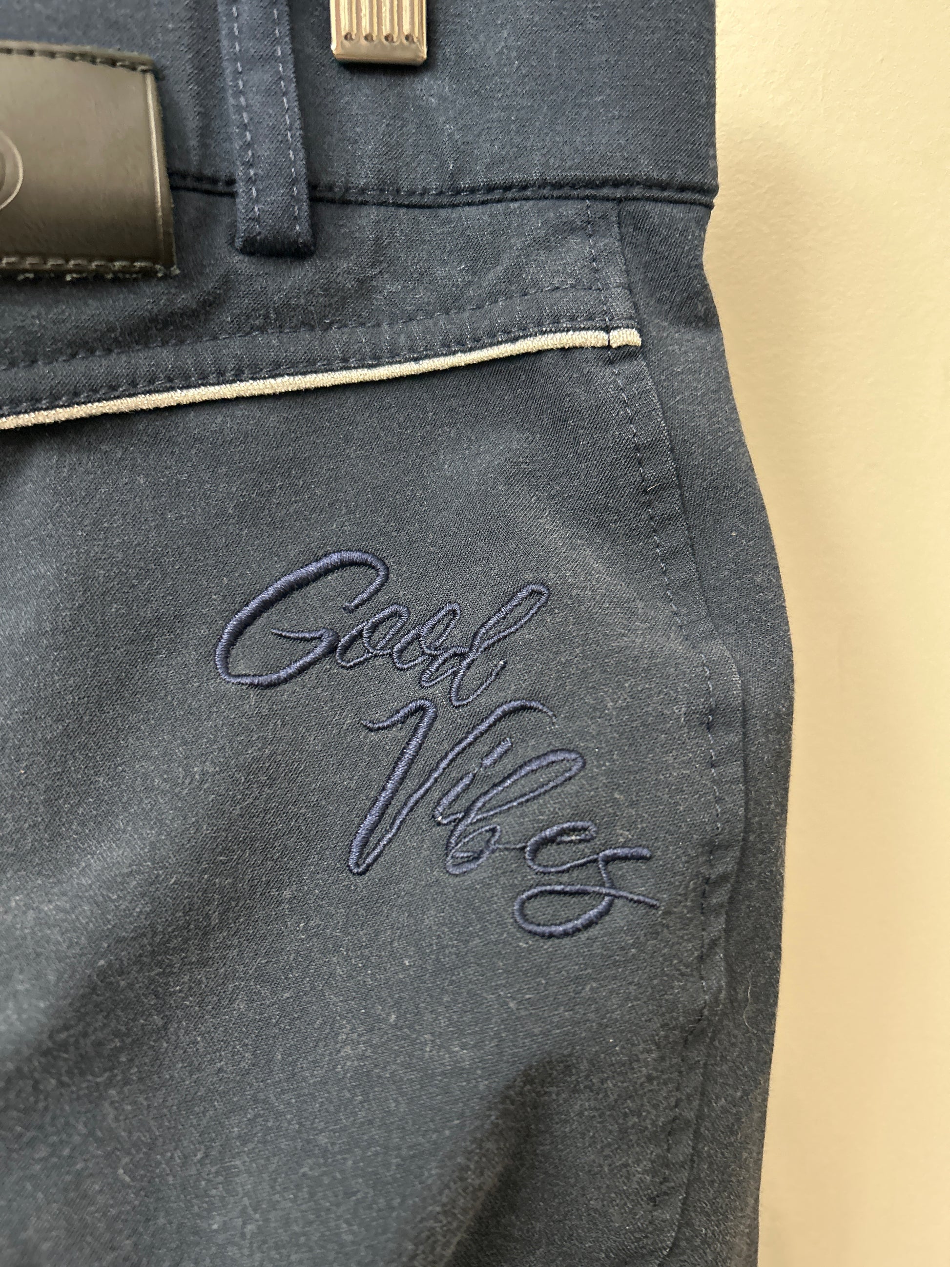 BR Navy Full Seat Breeches 34-Breeches-Consignment-Evolution Equestrian Co.