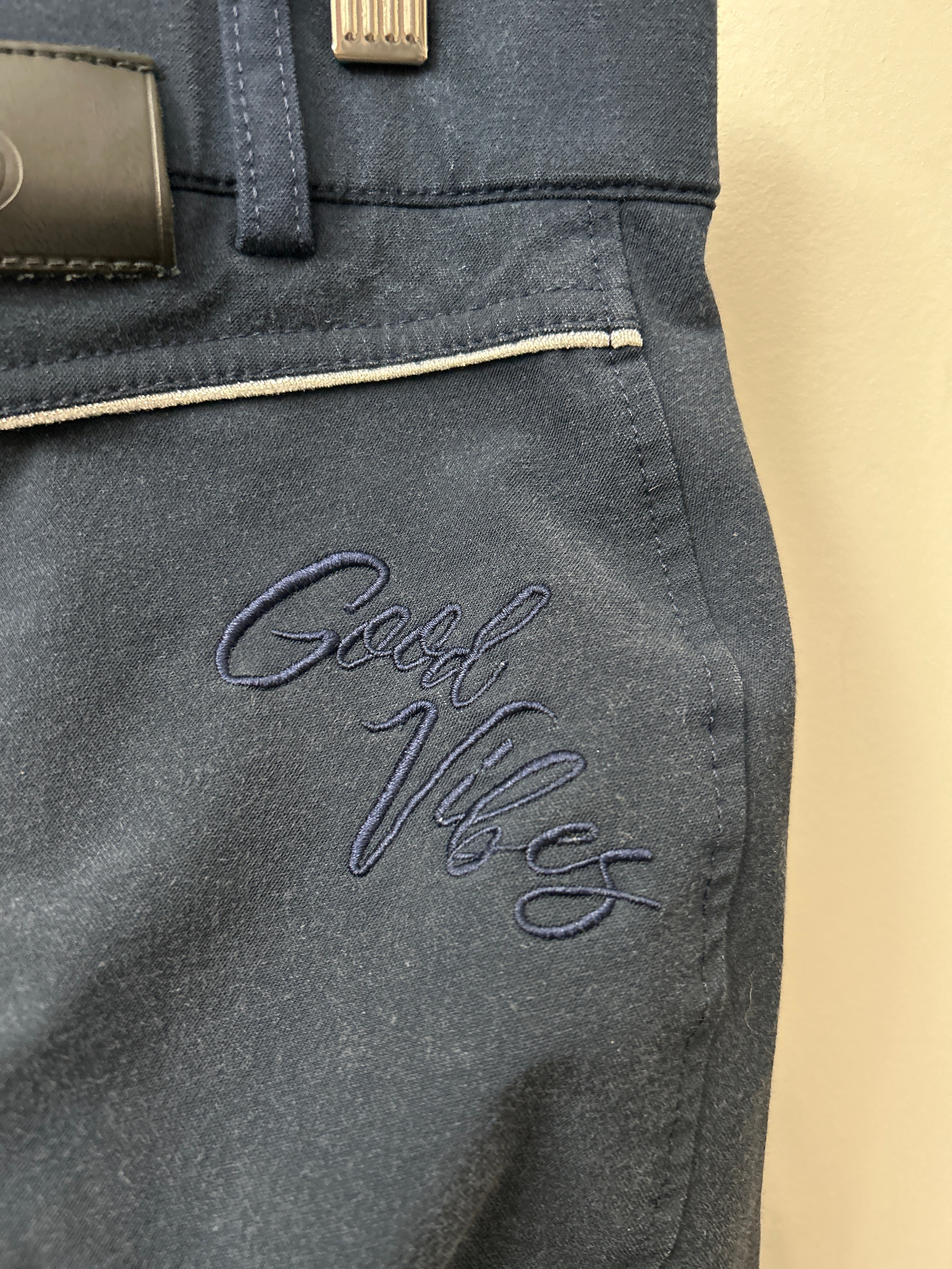 BR Navy Full Seat Breeches 34-Breeches-Consignment-Evolution Equestrian Co.