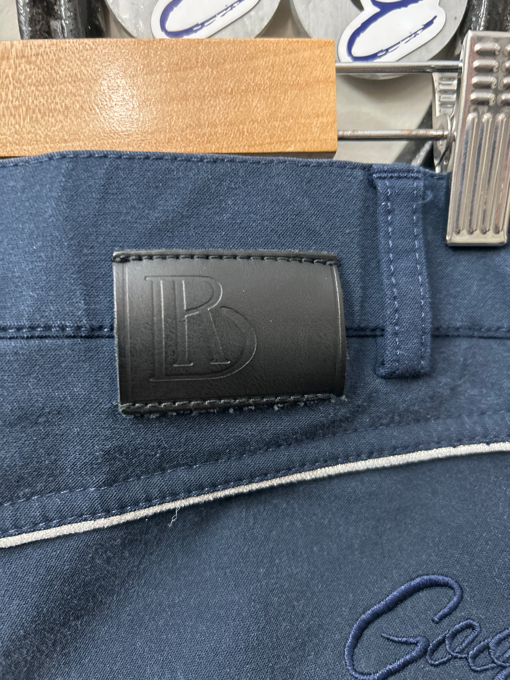 BR Navy Full Seat Breeches 34-Breeches-Consignment-Evolution Equestrian Co.