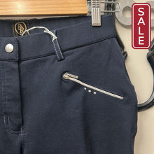 Load image into Gallery viewer, BR Navy Knee Patch Breeches 26-Riding Clothes-Consignment-Evolution Equestrian Co.
