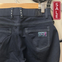 Load image into Gallery viewer, BR Navy Knee Patch Breeches 26-Riding Clothes-Consignment-Evolution Equestrian Co.
