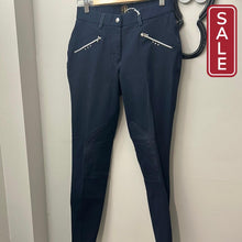 Load image into Gallery viewer, BR Navy Knee Patch Breeches 26-Riding Clothes-Consignment-Evolution Equestrian Co.
