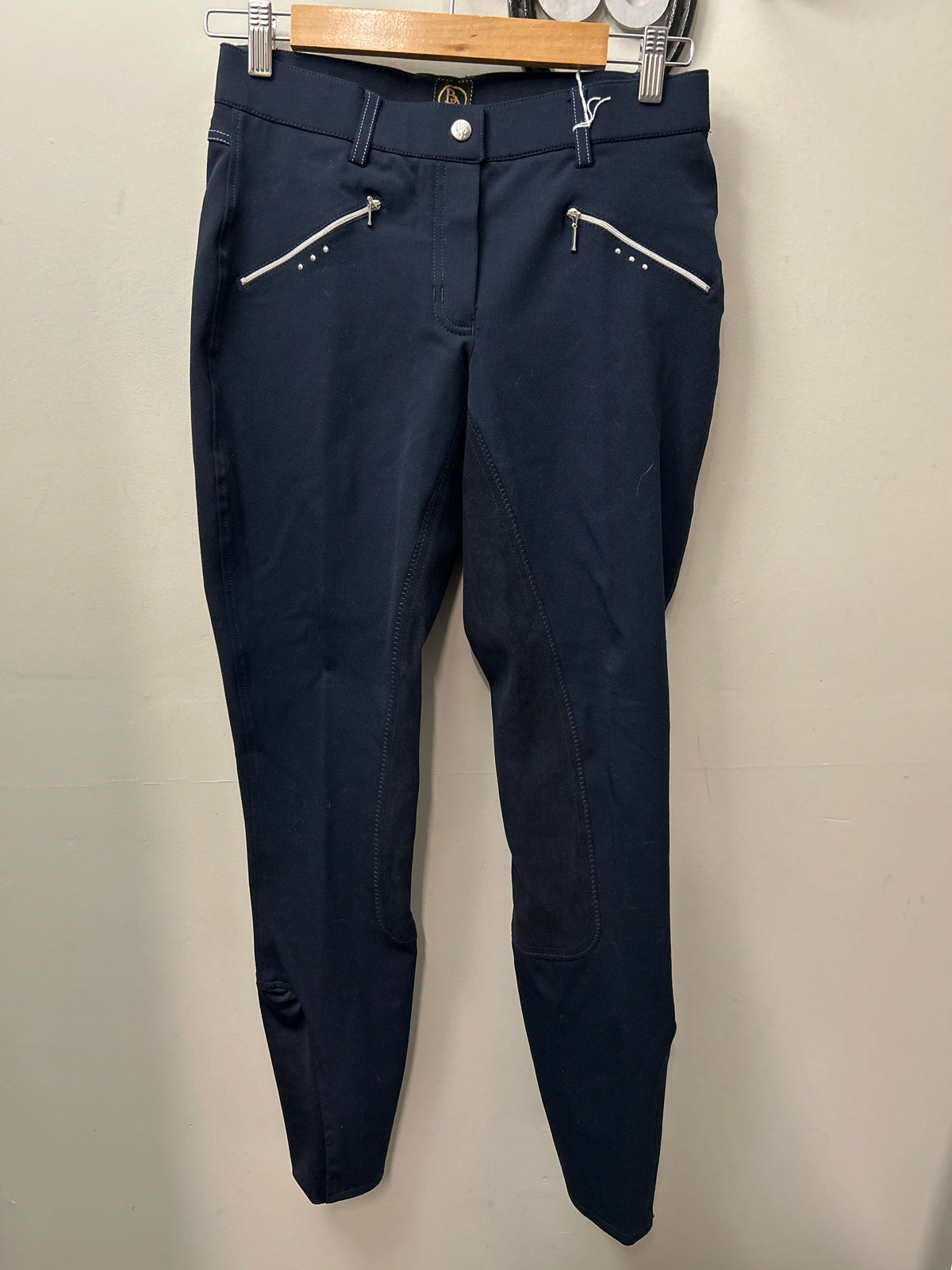 BR Navy Suede Full Seat Breeches 28-Breeches-Consignment-Evolution Equestrian Co.