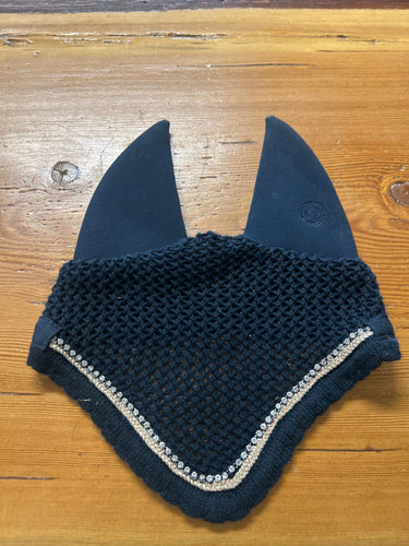 BR Pony Soundproof Bonnet Navy-English Accessories-Consignment-Evolution Equestrian Co.
