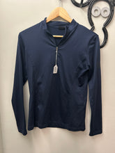 Load image into Gallery viewer, BR Winter Riding Shirt Navy Medium-Riding Shirts-Consignment-Evolution Equestrian Co.

