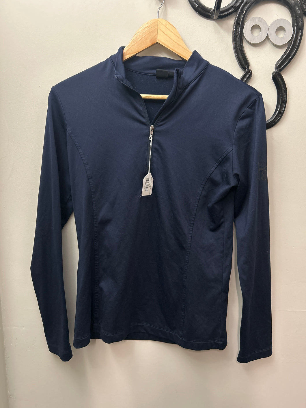 BR Winter Riding Shirt Navy Medium-Riding Shirts-Consignment-Evolution Equestrian Co.