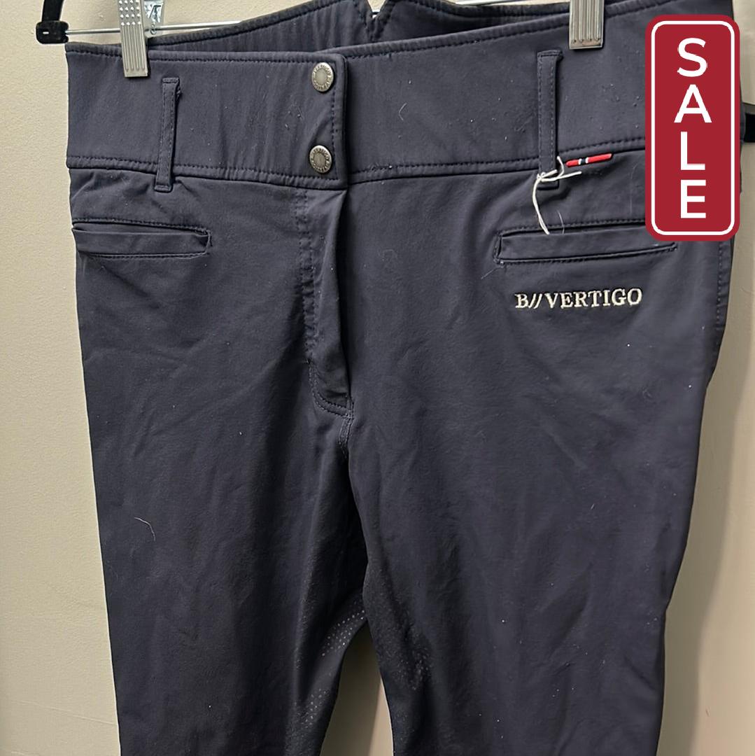 B. Vertigo Full Seat Breeches Navy 28-Clothing-Consignment-Evolution Equestrian Co.
