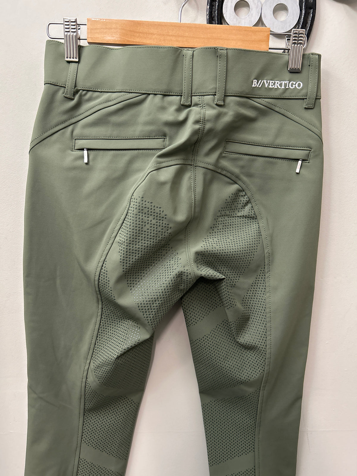 B. Vertigo Green Full Seat Breeches 24-Breeches-Consignment-Evolution Equestrian Co.