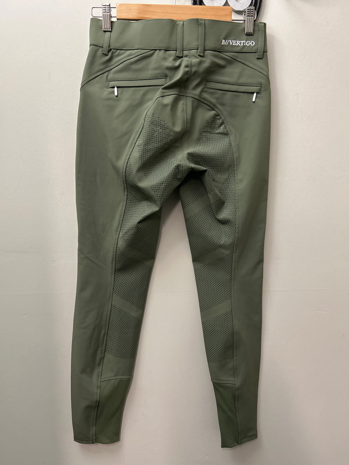 B. Vertigo Green Full Seat Breeches 24-Breeches-Consignment-Evolution Equestrian Co.