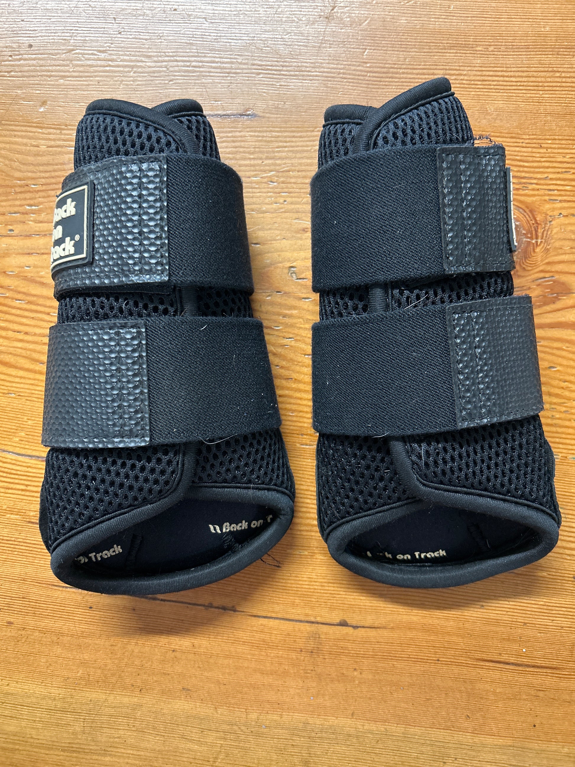 Back On Track 3D Mesh Brush Boots Black Small-Brushing Boots-Consignment-Evolution Equestrian Co.