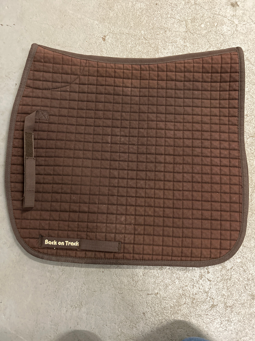 Back on Track Chocolate Dressage Saddle Pad-Dressage Saddle Pad-Consignment-Evolution Equestrian Co.