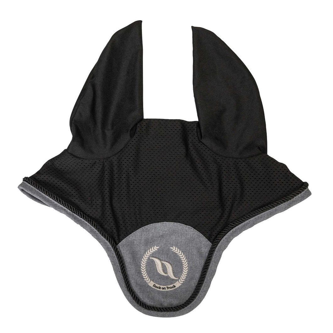 Back on Track Haze Collection Ear Nets-English Accessories-Back on Track-Grey with Black-Horse-Evolution Equestrian Co.