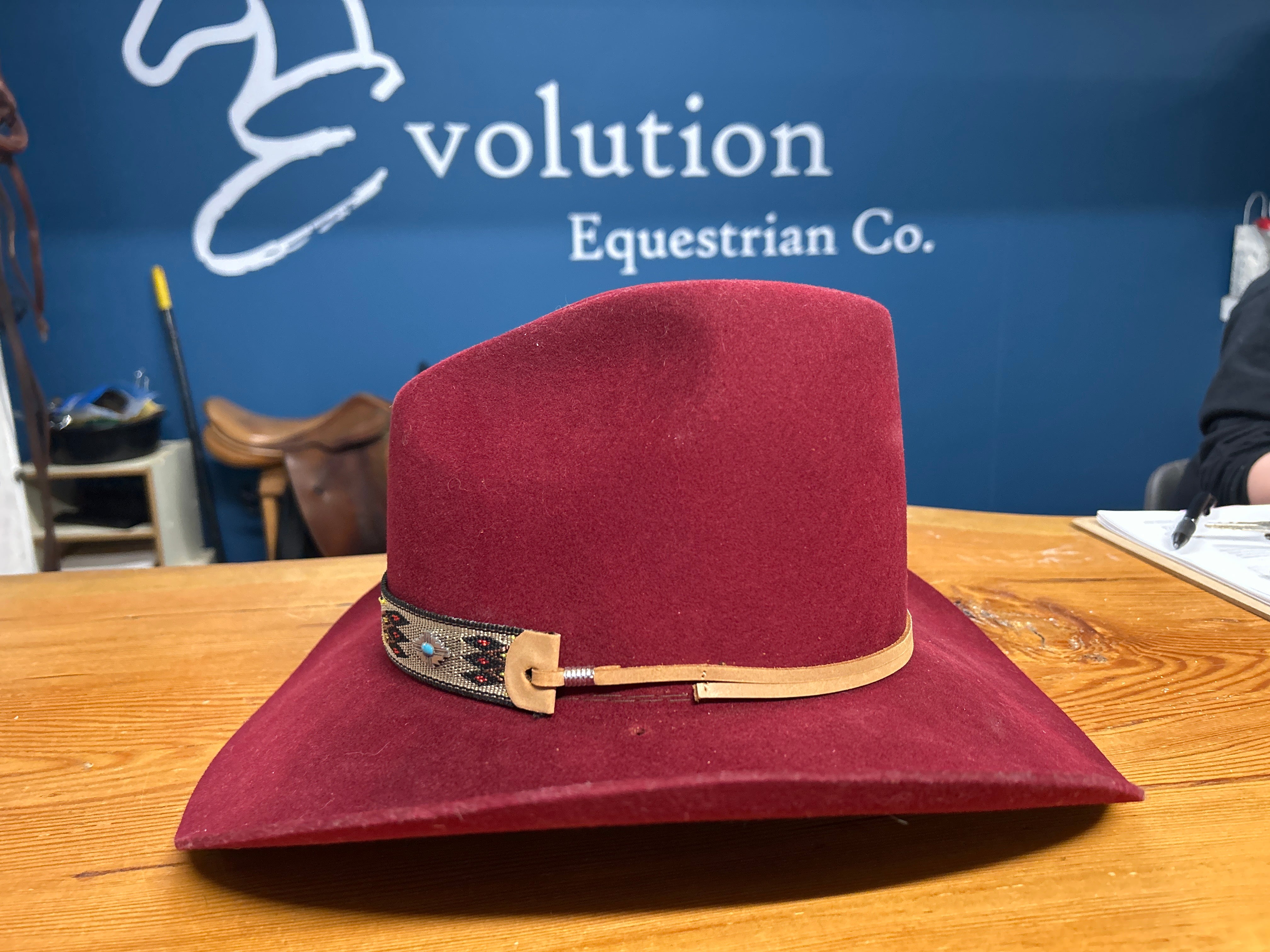 Bailey Renegade Western Wool Felt Hat Red Size 7-Evolution Equestrian Co.-Evolution Equestrian Co.