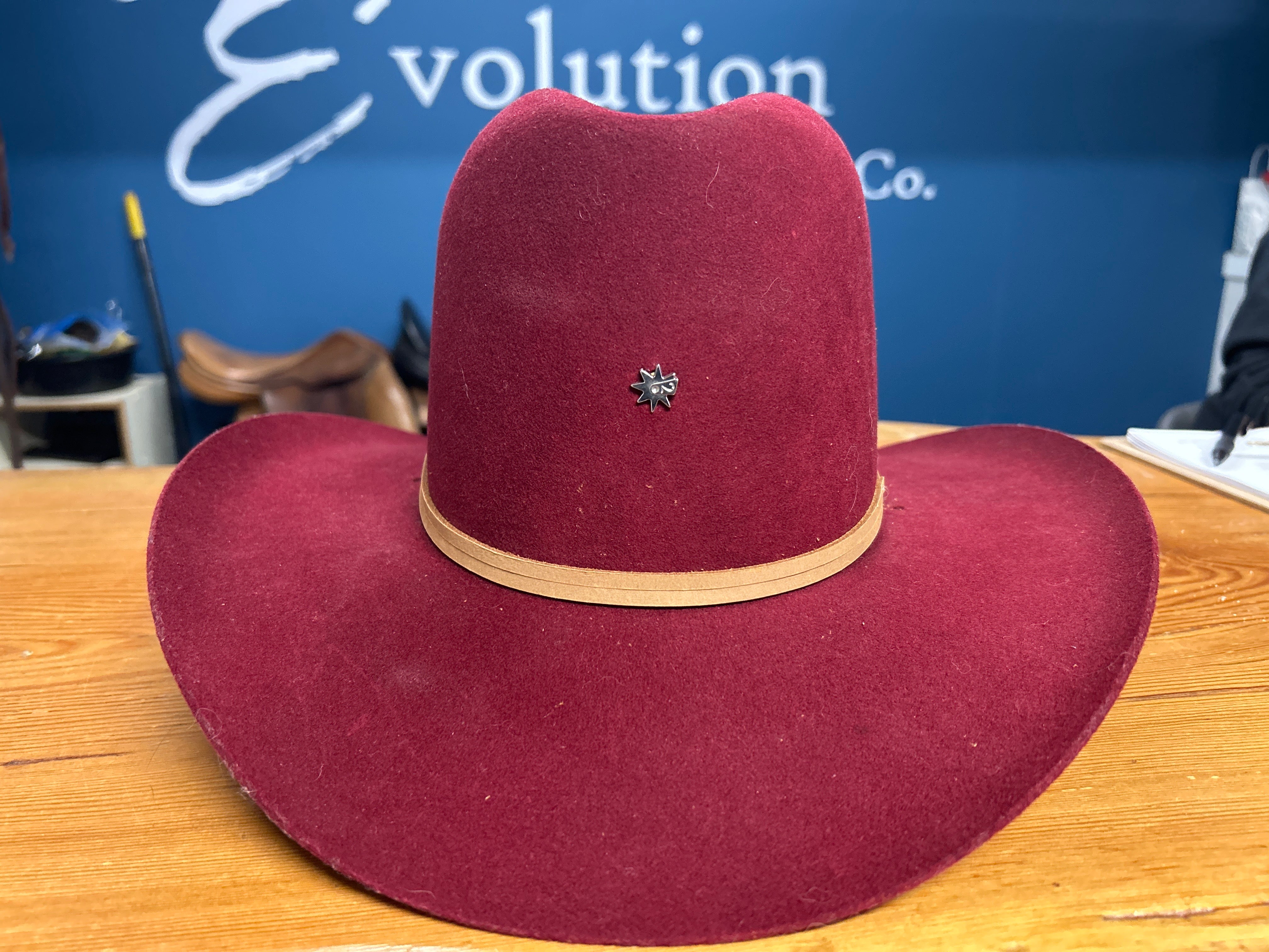 Bailey Renegade Western Wool Felt Hat Red Size 7-Evolution Equestrian Co.-Evolution Equestrian Co.