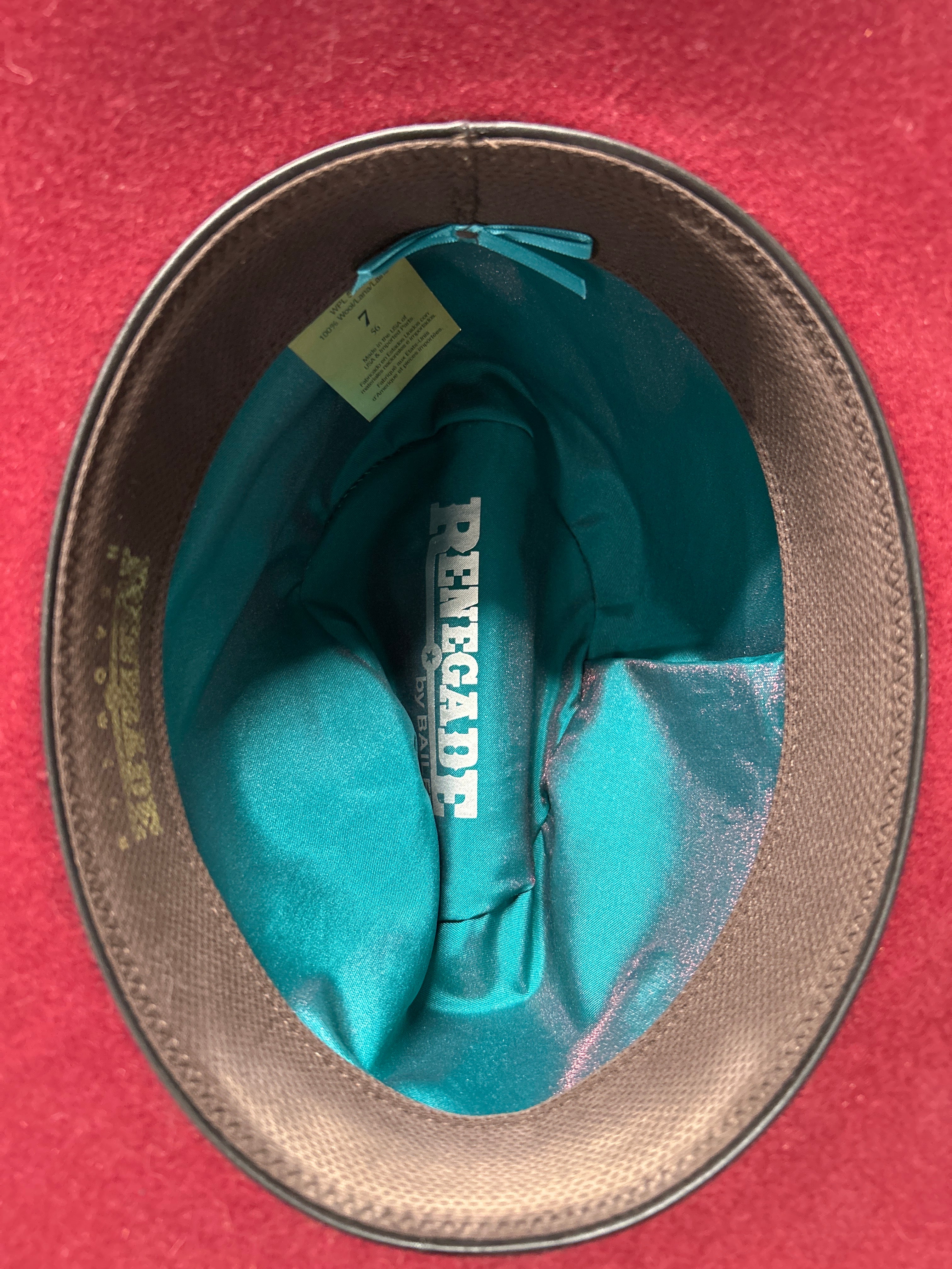 Bailey Renegade Western Wool Felt Hat Red Size 7-Evolution Equestrian Co.-Evolution Equestrian Co.