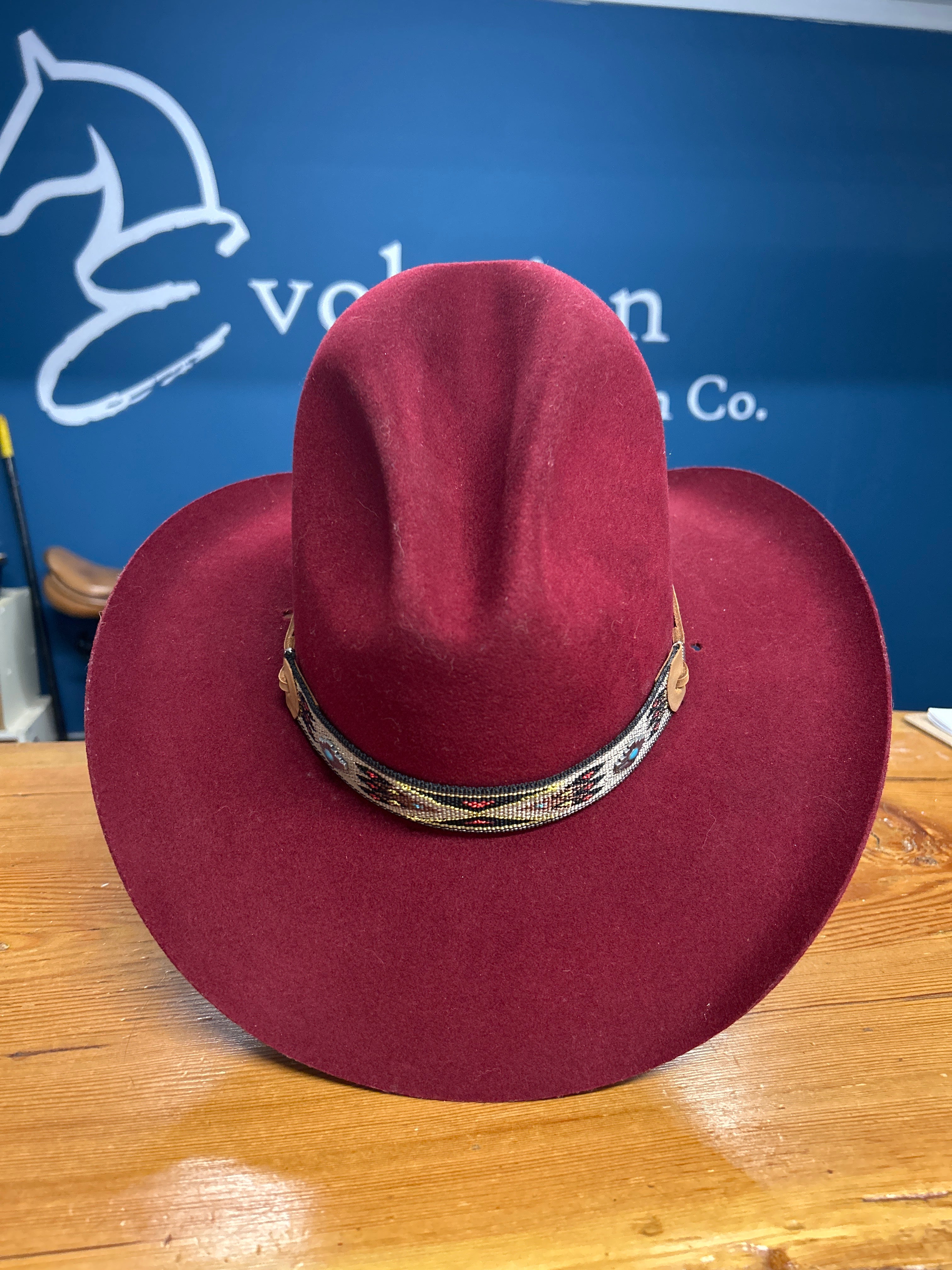 Bailey Renegade Western Wool Felt Hat Red Size 7-Evolution Equestrian Co.-Evolution Equestrian Co.