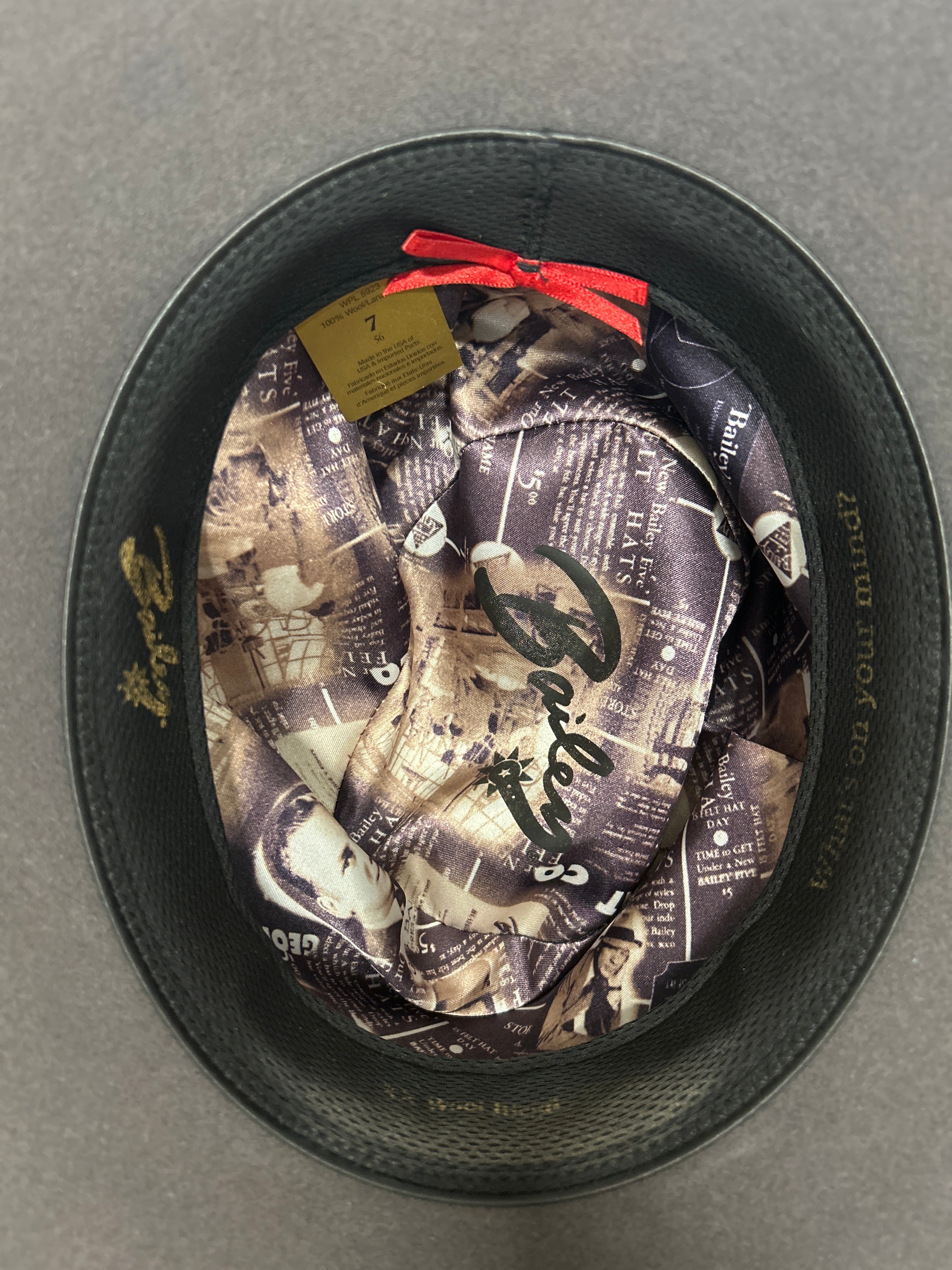 Baileys Western Wool Felt Hat Grey Size 7-Evolution Equestrian Co.-Evolution Equestrian Co.