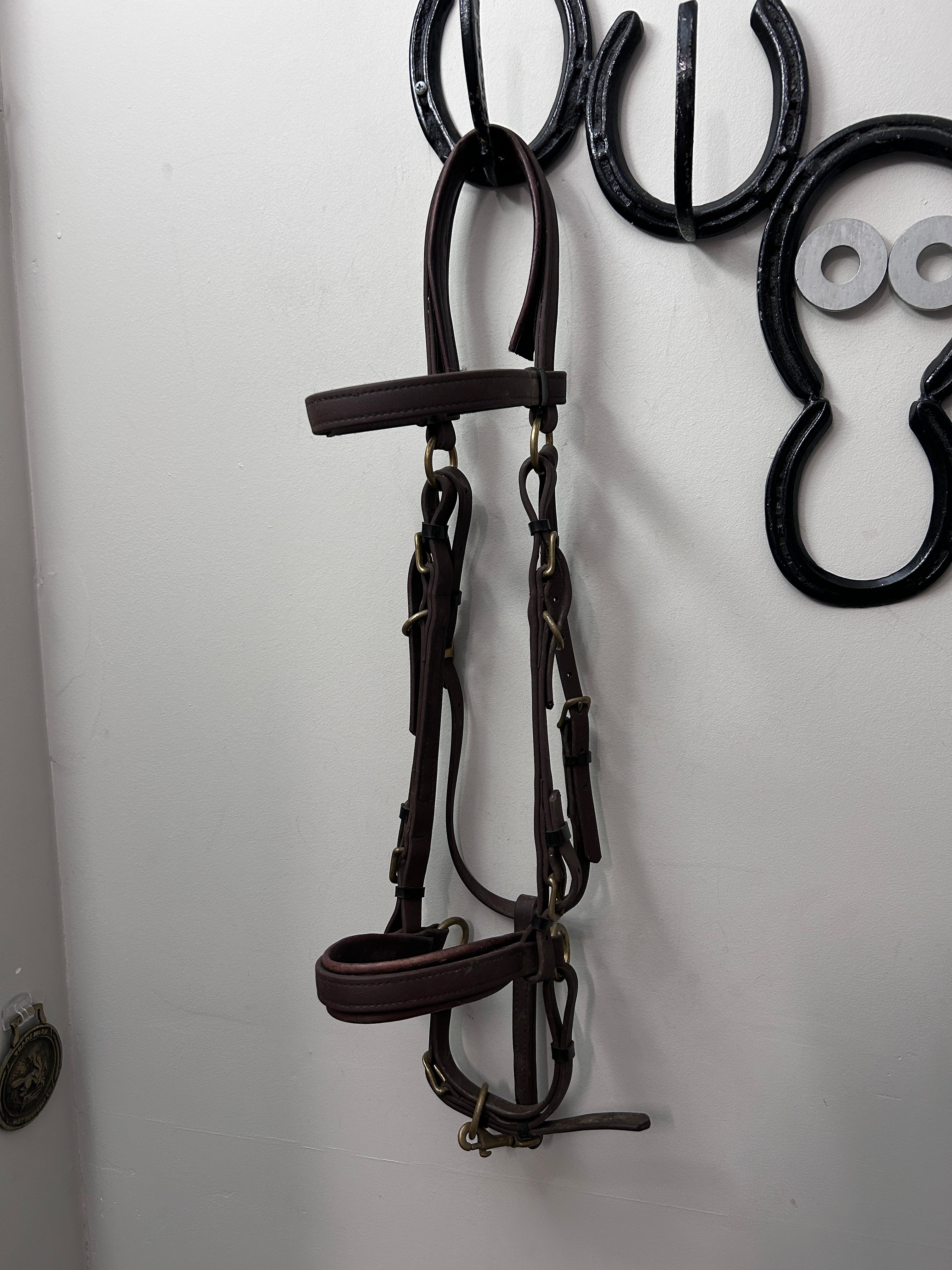 Biothane Adjustable Halter Bridle Brown Cob-Bridles-Consignment-Evolution Equestrian Co.