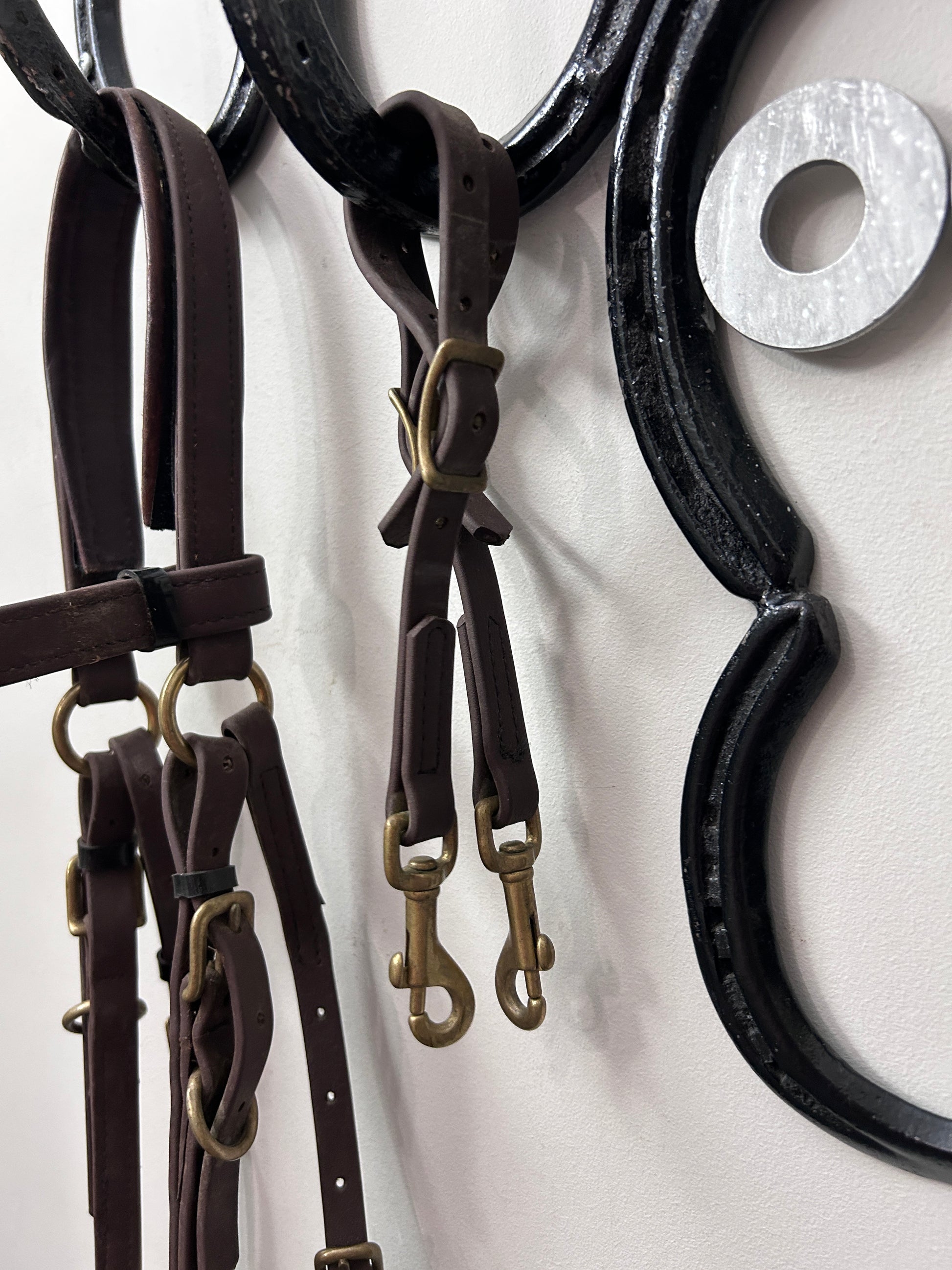 Biothane Adjustable Halter Bridle Brown Cob-Bridles-Consignment-Evolution Equestrian Co.