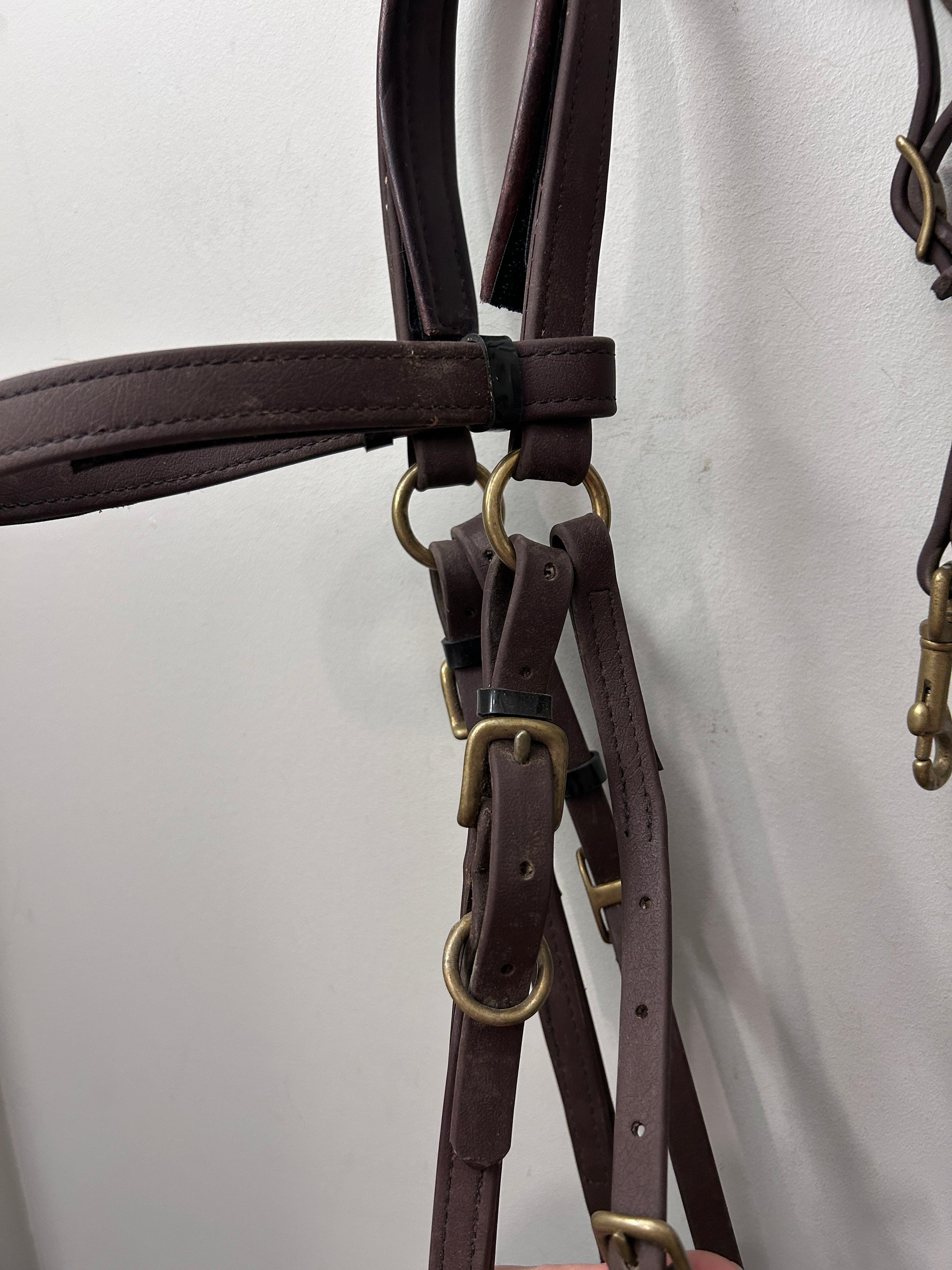 Biothane Adjustable Halter Bridle Brown Cob-Bridles-Consignment-Evolution Equestrian Co.