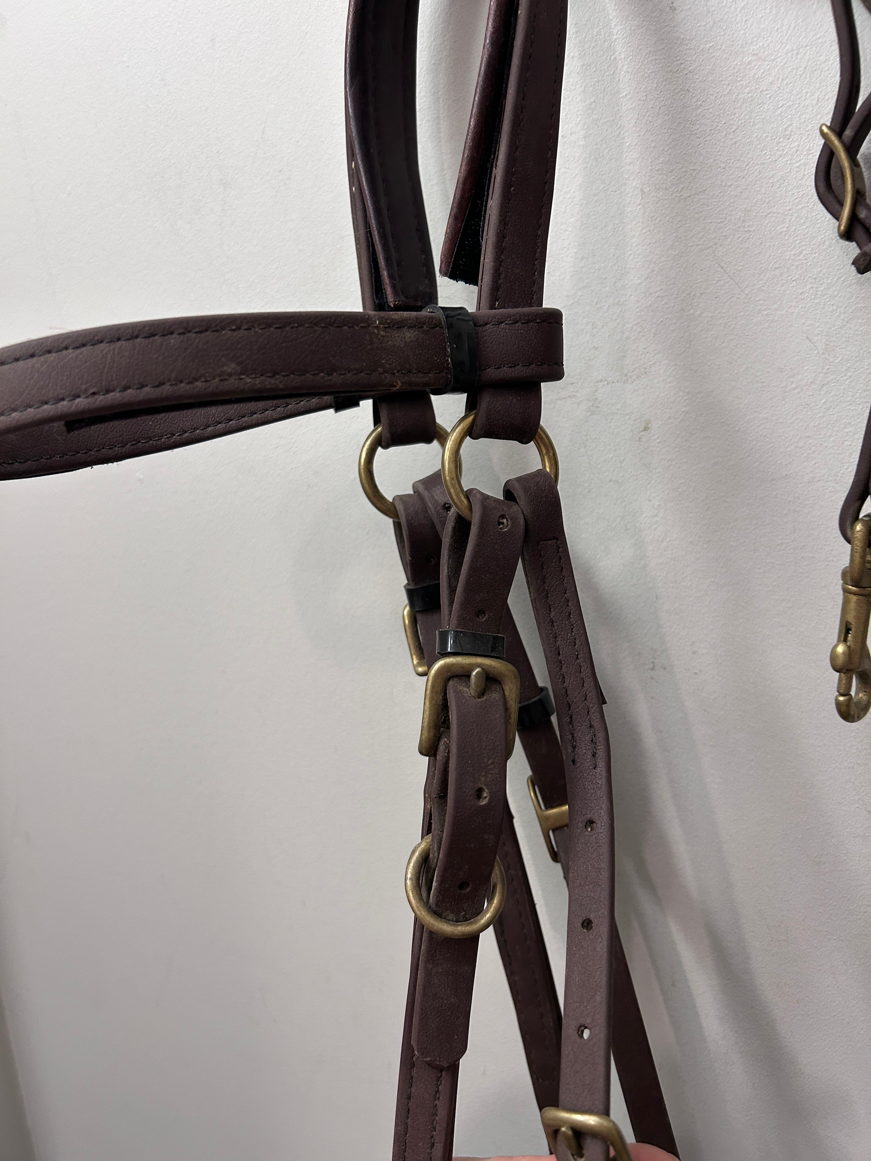 Biothane Adjustable Halter Bridle Brown Cob-Bridles-Consignment-Evolution Equestrian Co.