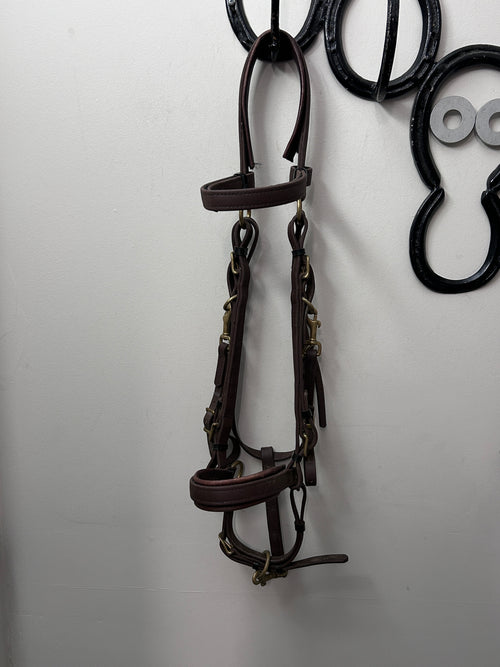 Biothane Adjustable Halter Bridle Brown Cob