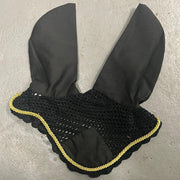 Black Bonnet with XLarge Ears-Horse Tack-Consignment-Evolution Equestrian Co.
