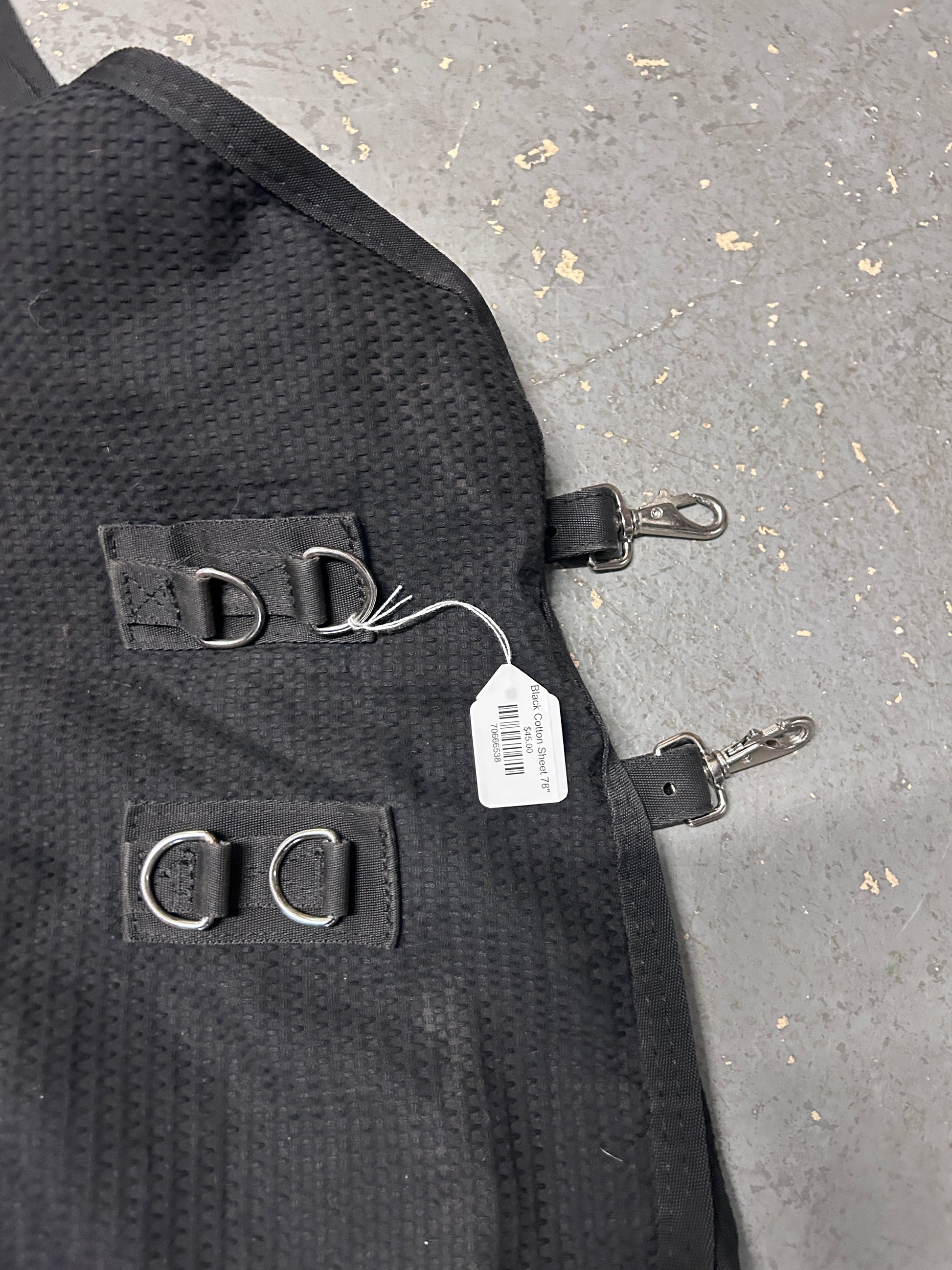 Black Cotton Sheet 78"-Horse Blanket-Consignment-Evolution Equestrian Co.