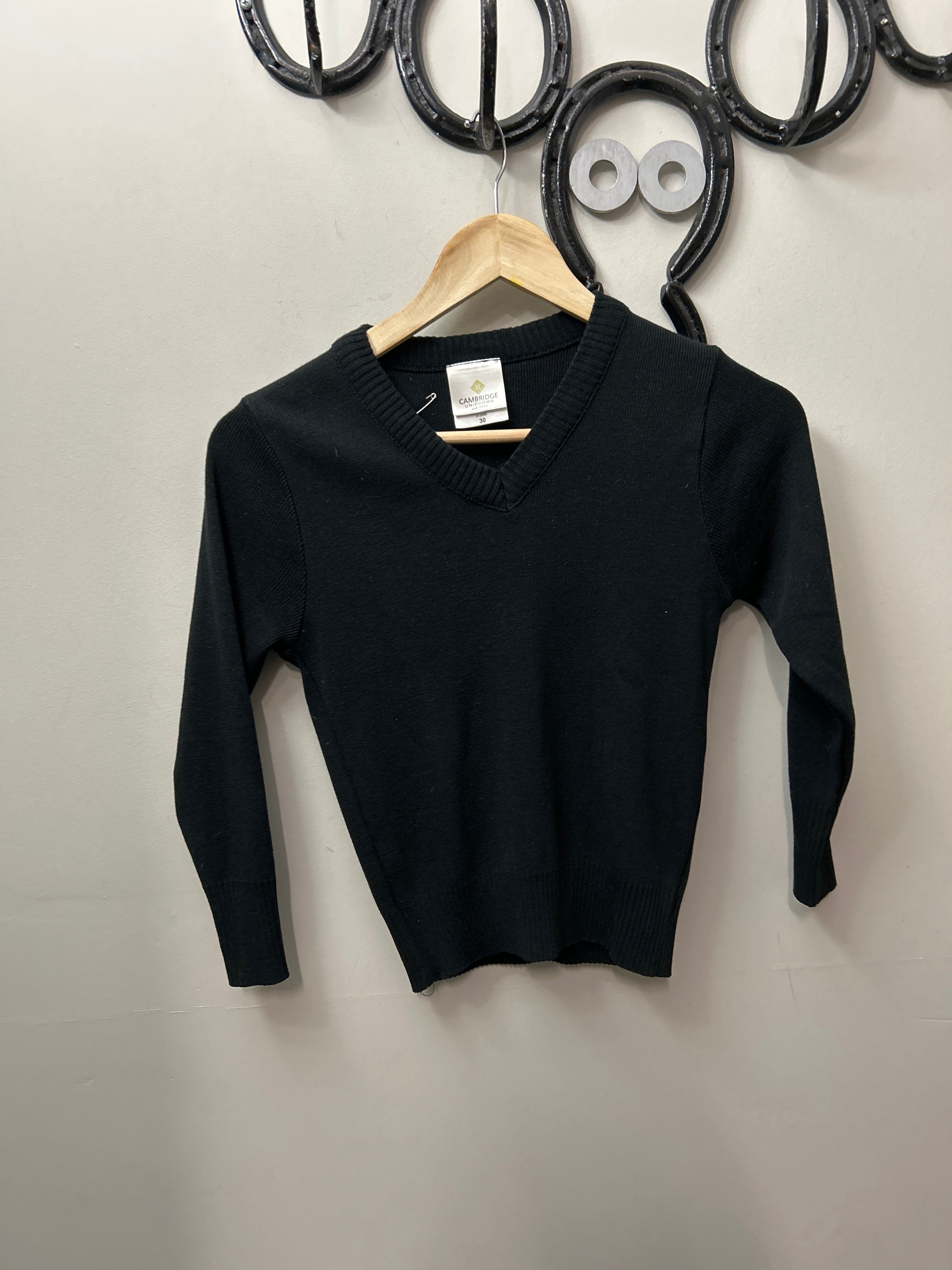 Black Kid's Sweater Medium-Riding Shirts-Consignment-Evolution Equestrian Co.