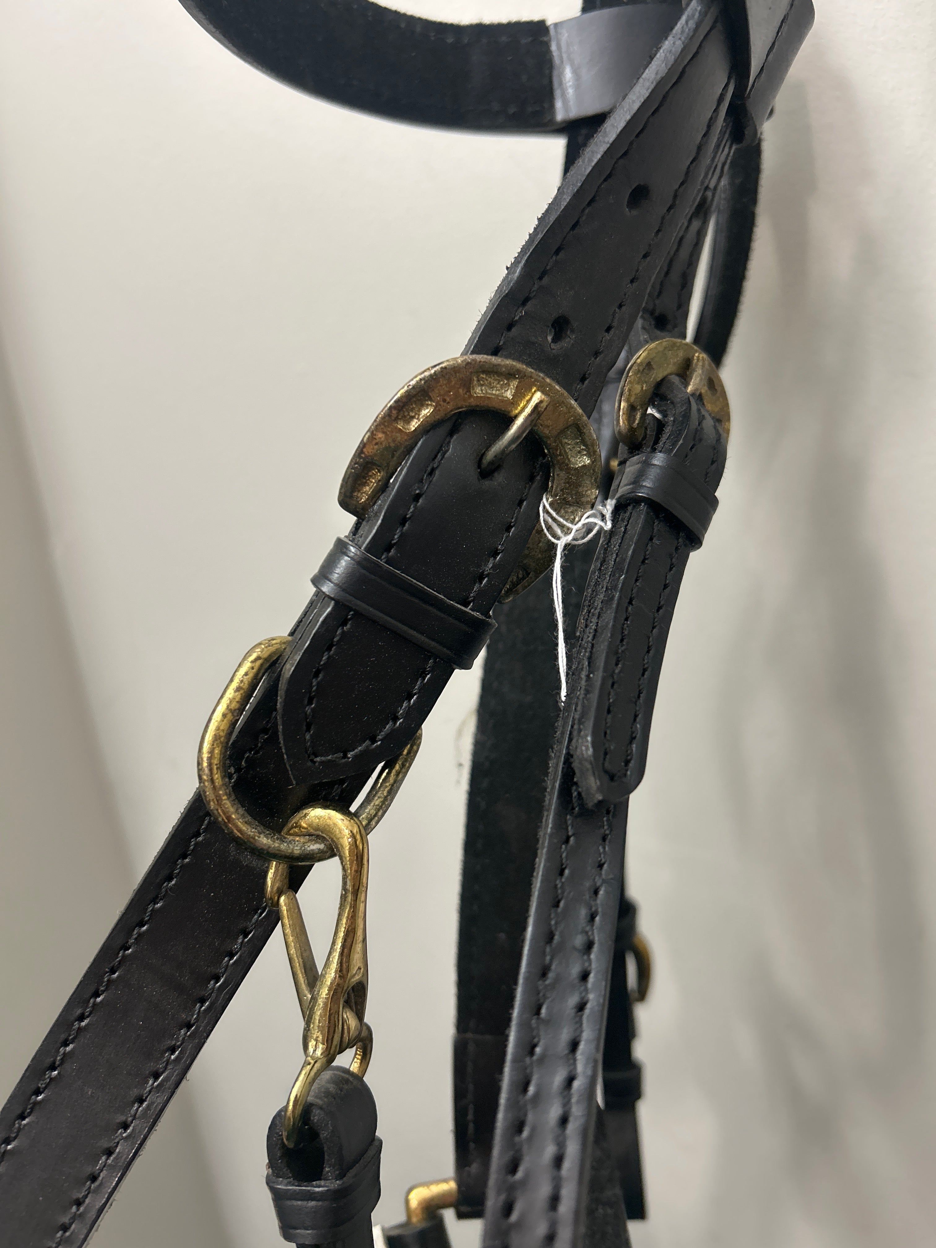 Black Leather Halter Bridle-Bridle-Consignment-Evolution Equestrian Co.