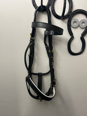 Black Leather Halter Bridle-Bridle-Consignment-Evolution Equestrian Co.