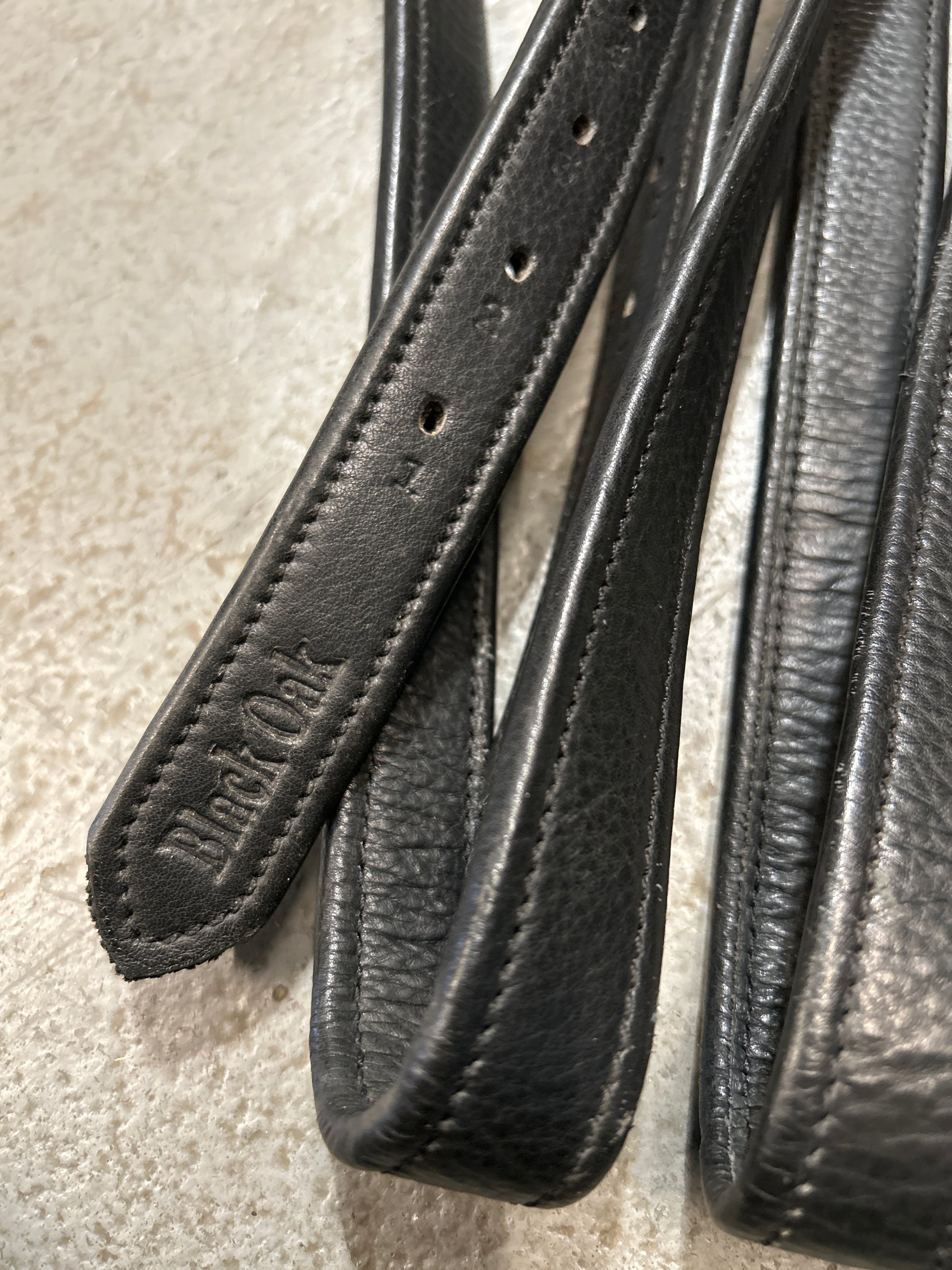 Black Oak Stirrup Leathers 60" Black-English Stirrups-Consignment-Evolution Equestrian Co.