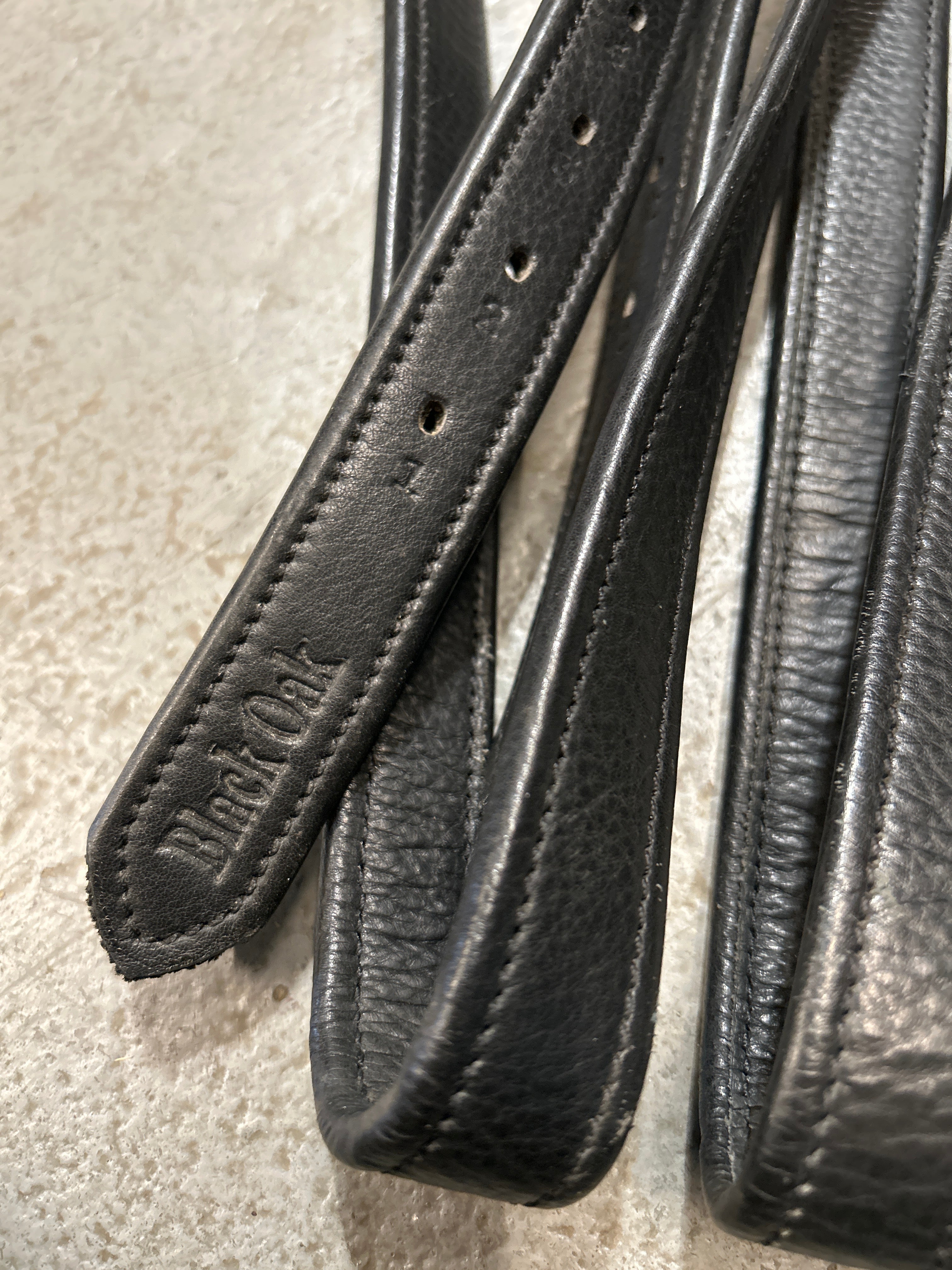 Black Oak Stirrup Leathers 60" Black-English Stirrups-Consignment-Evolution Equestrian Co.