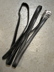 Black Oak Stirrup Leathers 60" Black-English Stirrups-Consignment-Evolution Equestrian Co.