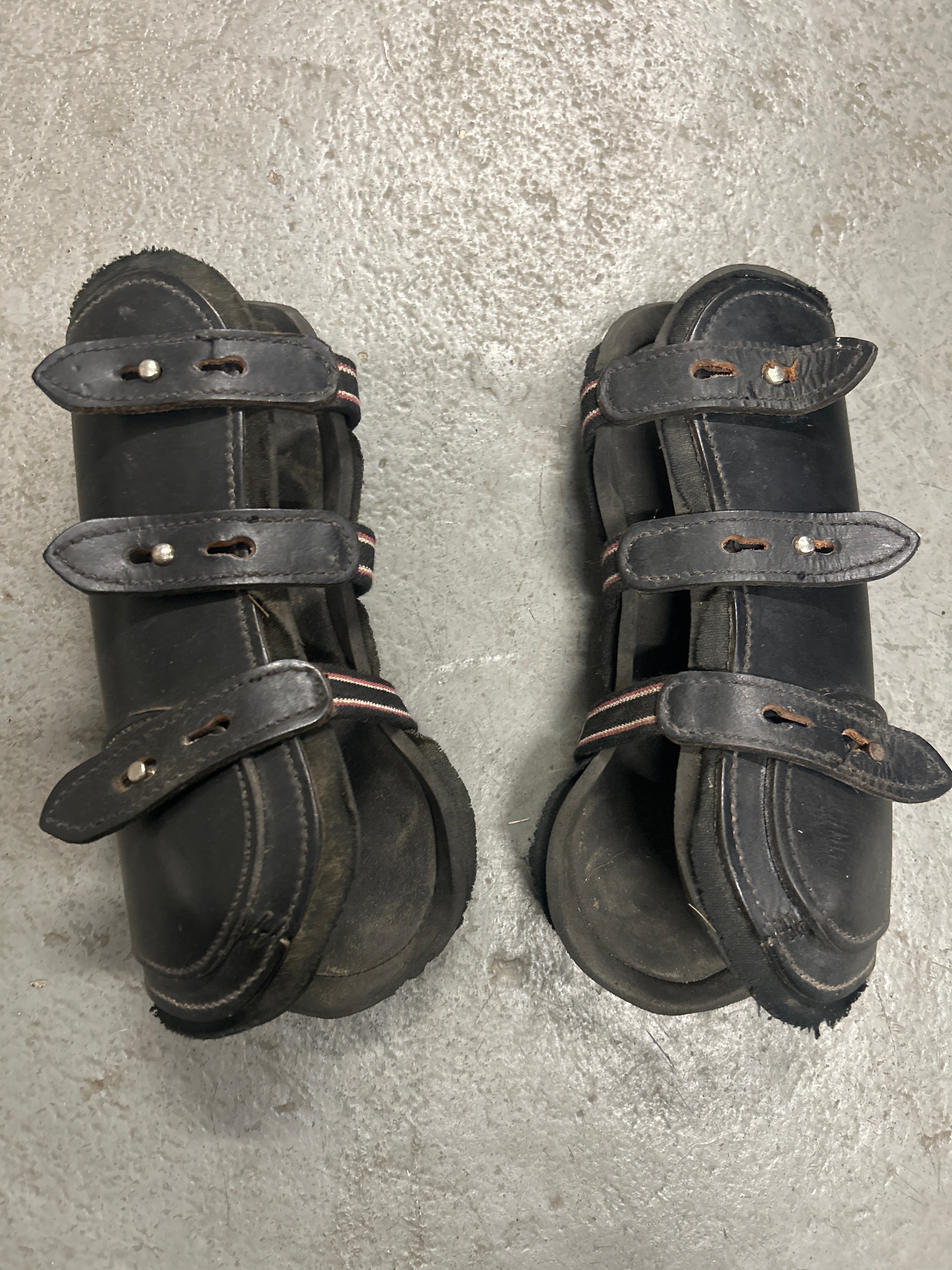 Black Open Front Boots Set-Horse Boots-Consignment-Evolution Equestrian Co.