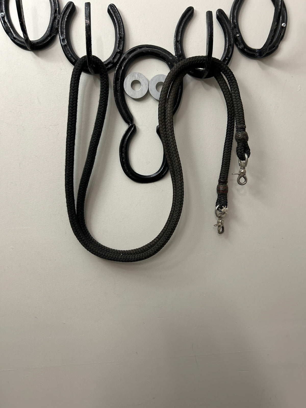 Black Rope Reins with Clips-Reins-Consignment-Evolution Equestrian Co.