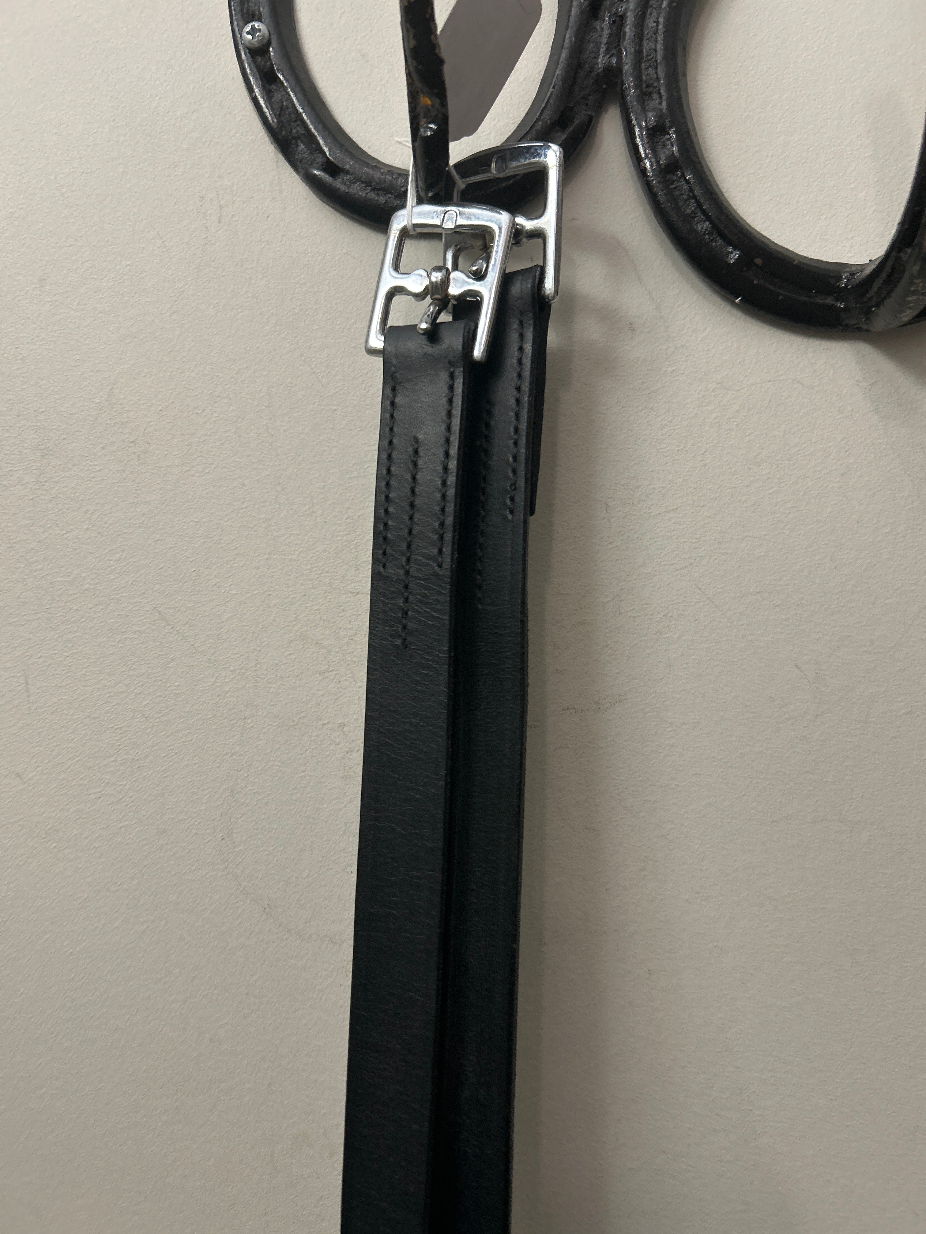 Black Stirrup Leathers 52"-Stirrups-Consignment-Evolution Equestrian Co.