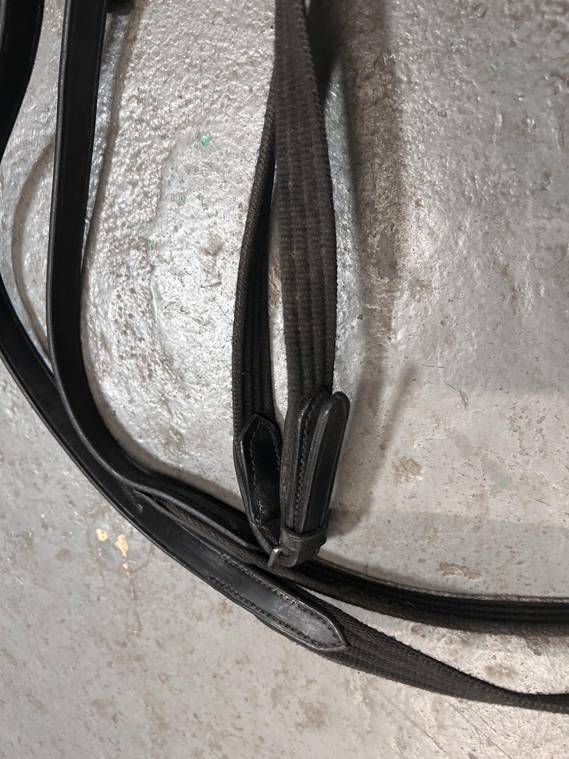 Black Webbed English Reins-English Tack-Consignment-Evolution Equestrian Co.