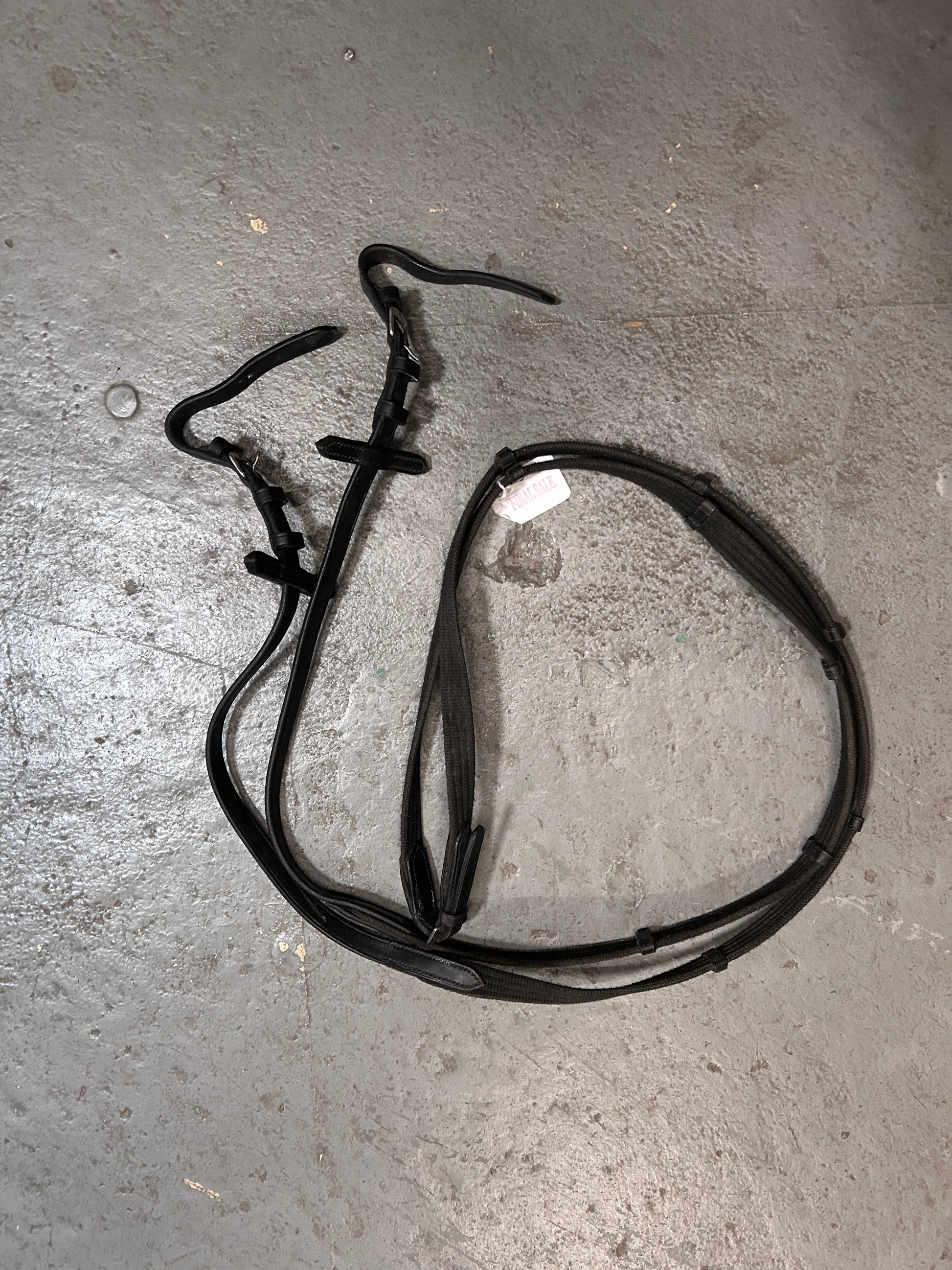 Black Webbed English Reins-English Tack-Consignment-Evolution Equestrian Co.