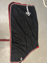 Load image into Gallery viewer, Black and Burgundy Wool Cooler 70&quot;-Horse Blanket-Consignment-Evolution Equestrian Co.
