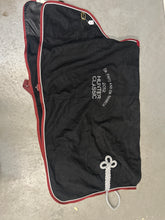 Load image into Gallery viewer, Black and Burgundy Wool Cooler 70&quot;-Horse Blanket-Consignment-Evolution Equestrian Co.

