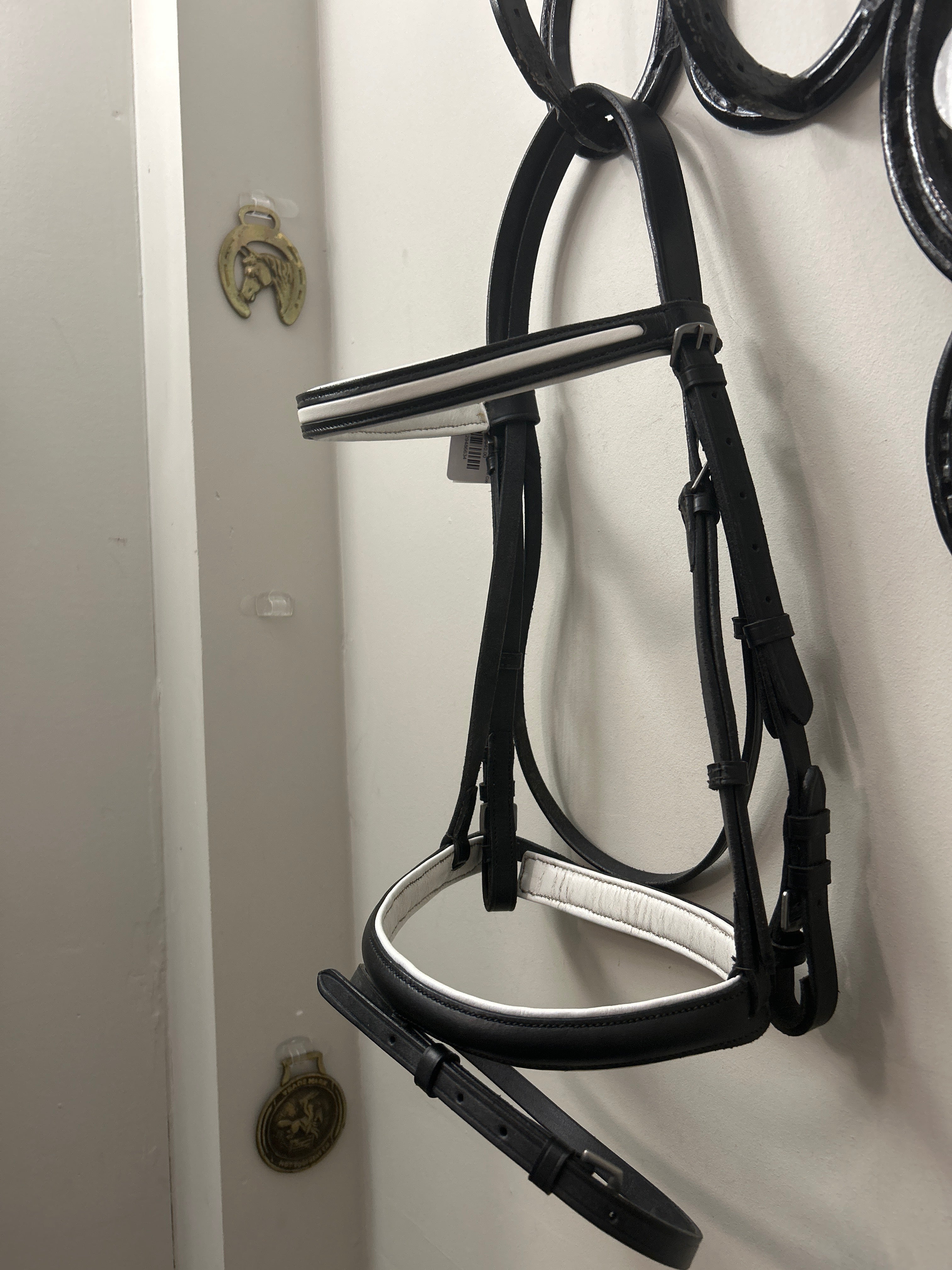 Black and White English Bridle Cob-Bridle-Consignment-Evolution Equestrian Co.