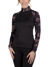 Load image into Gallery viewer, Kastel Denmark Raglan Black Rose Floral Shirt
