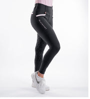 Blackfort Equestrian Black and Pink Riding Tights XSmall-Breeches-Consignment-Evolution Equestrian Co.