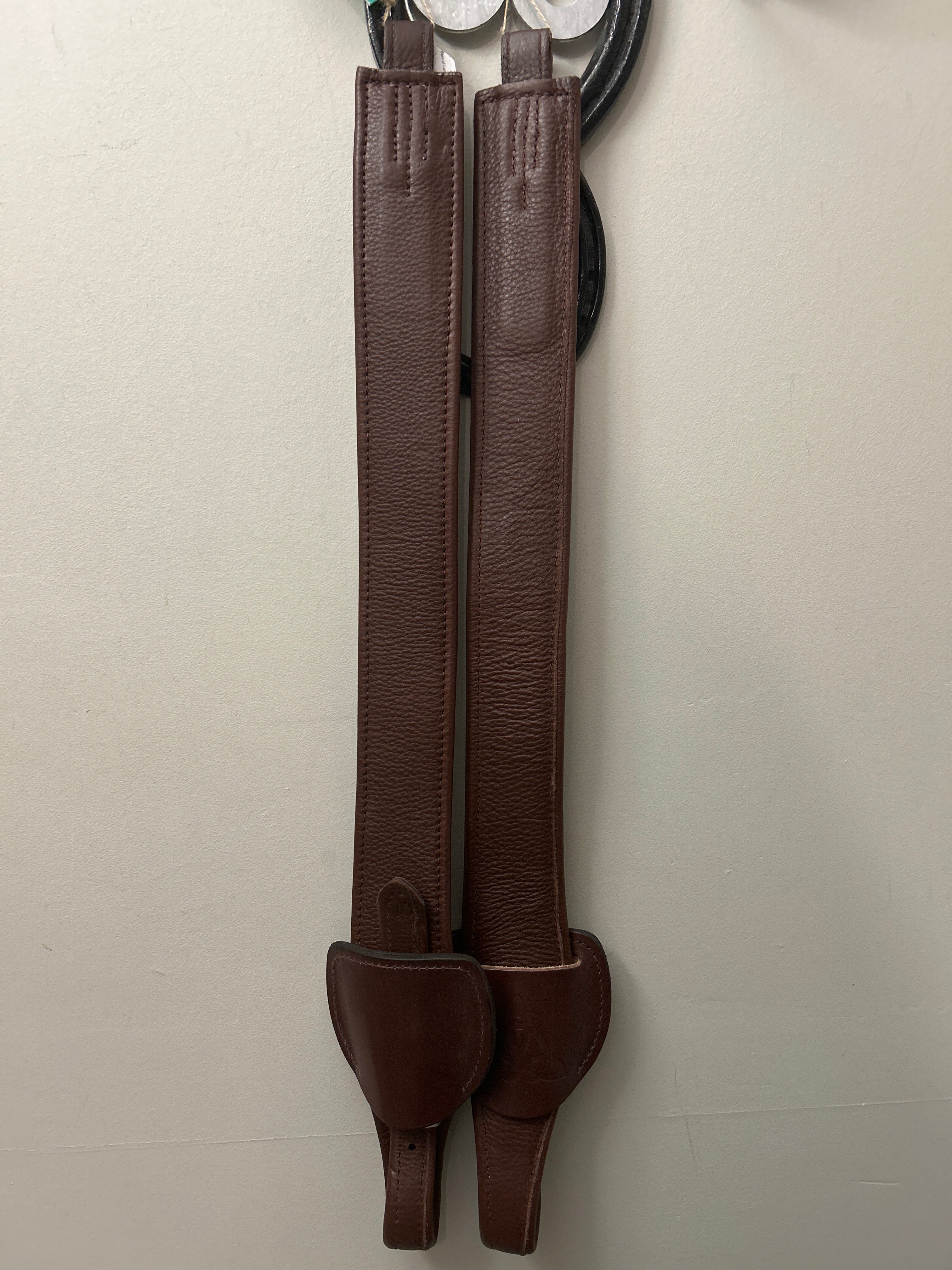 Bliss of London Stability Pro Mono Stirrup Leathers Brown XL-English Stirrups-Consignment-Evolution Equestrian Co.
