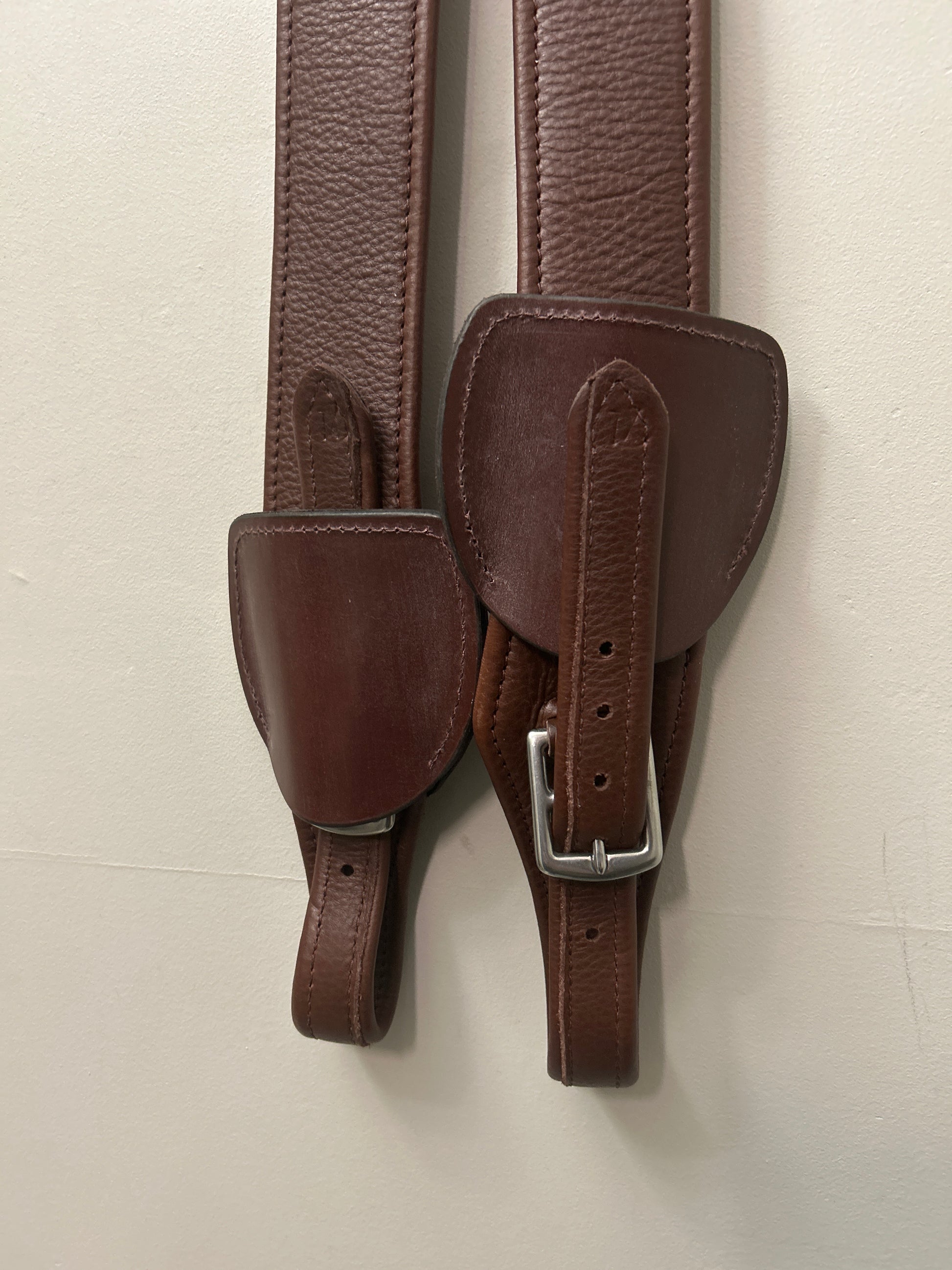 Bliss of London Stability Pro Mono Stirrup Leathers Brown XL-English Stirrups-Consignment-Evolution Equestrian Co.