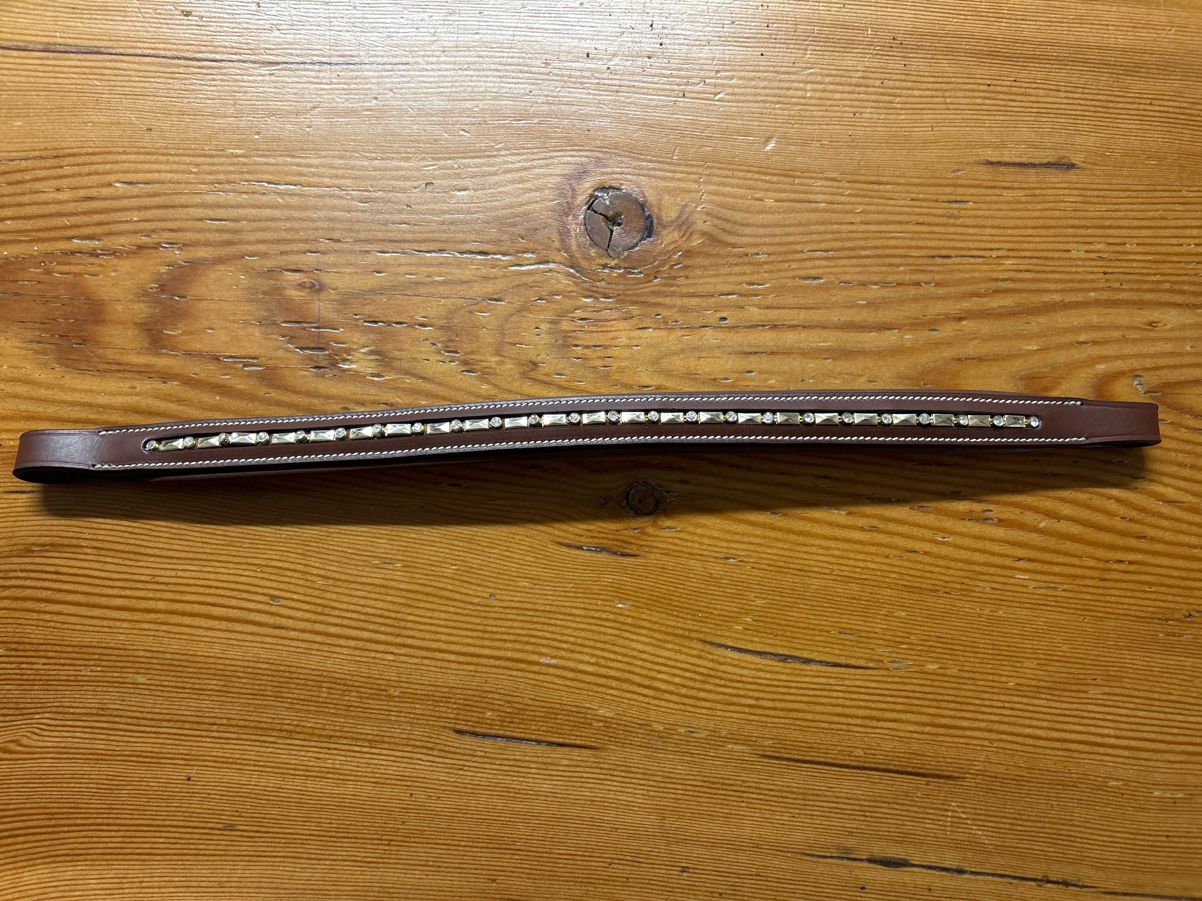Brown Bling Browband-English Tack-Consignment-Evolution Equestrian Co.