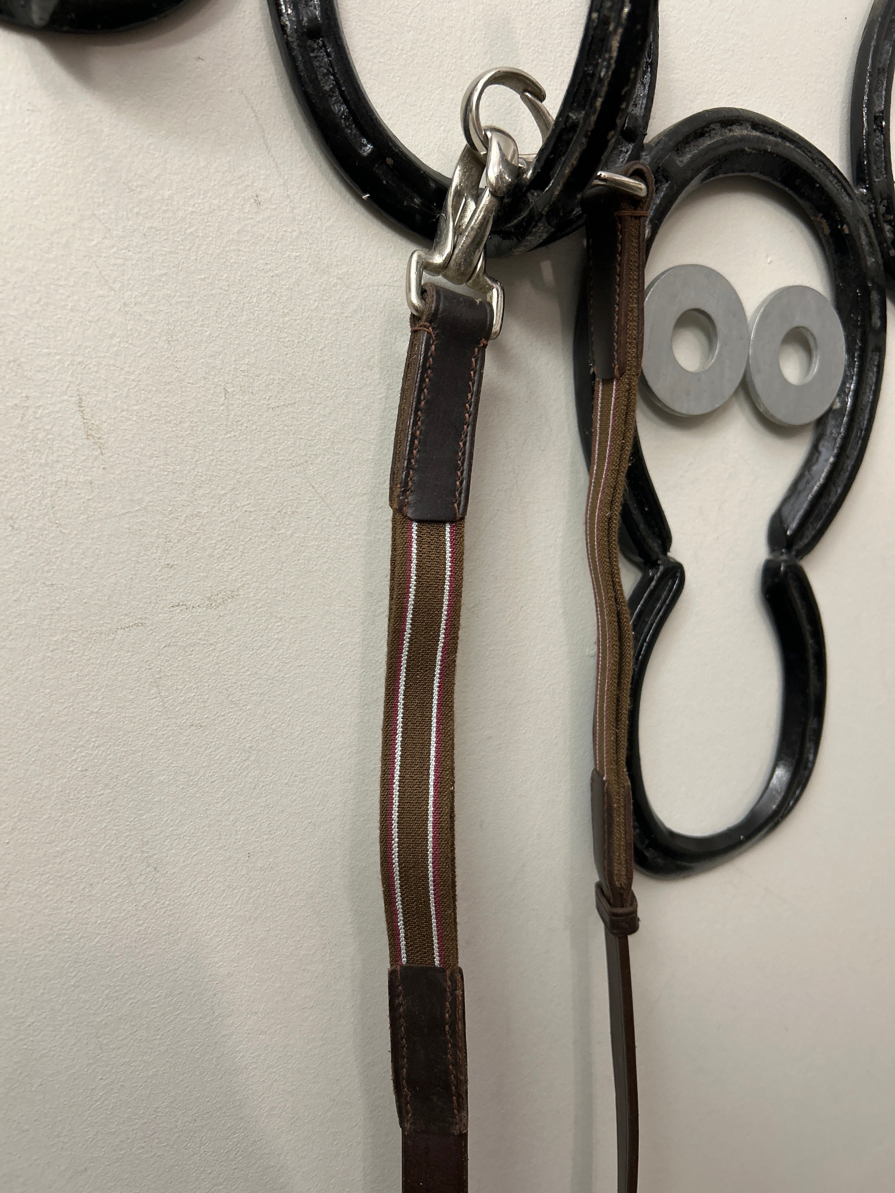 Brown Elastic Side Reins-English Tack-Consignment-Evolution Equestrian Co.