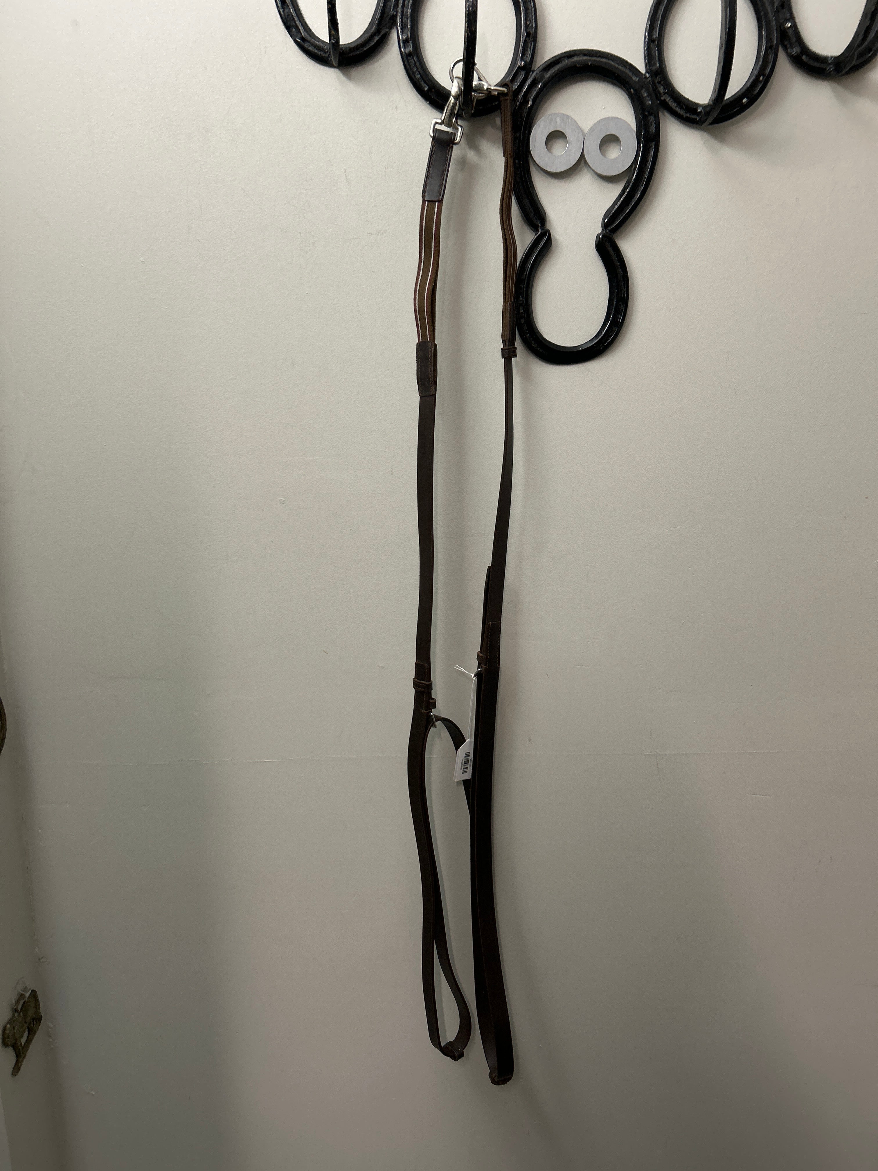 Brown Elastic Side Reins-English Tack-Consignment-Evolution Equestrian Co.