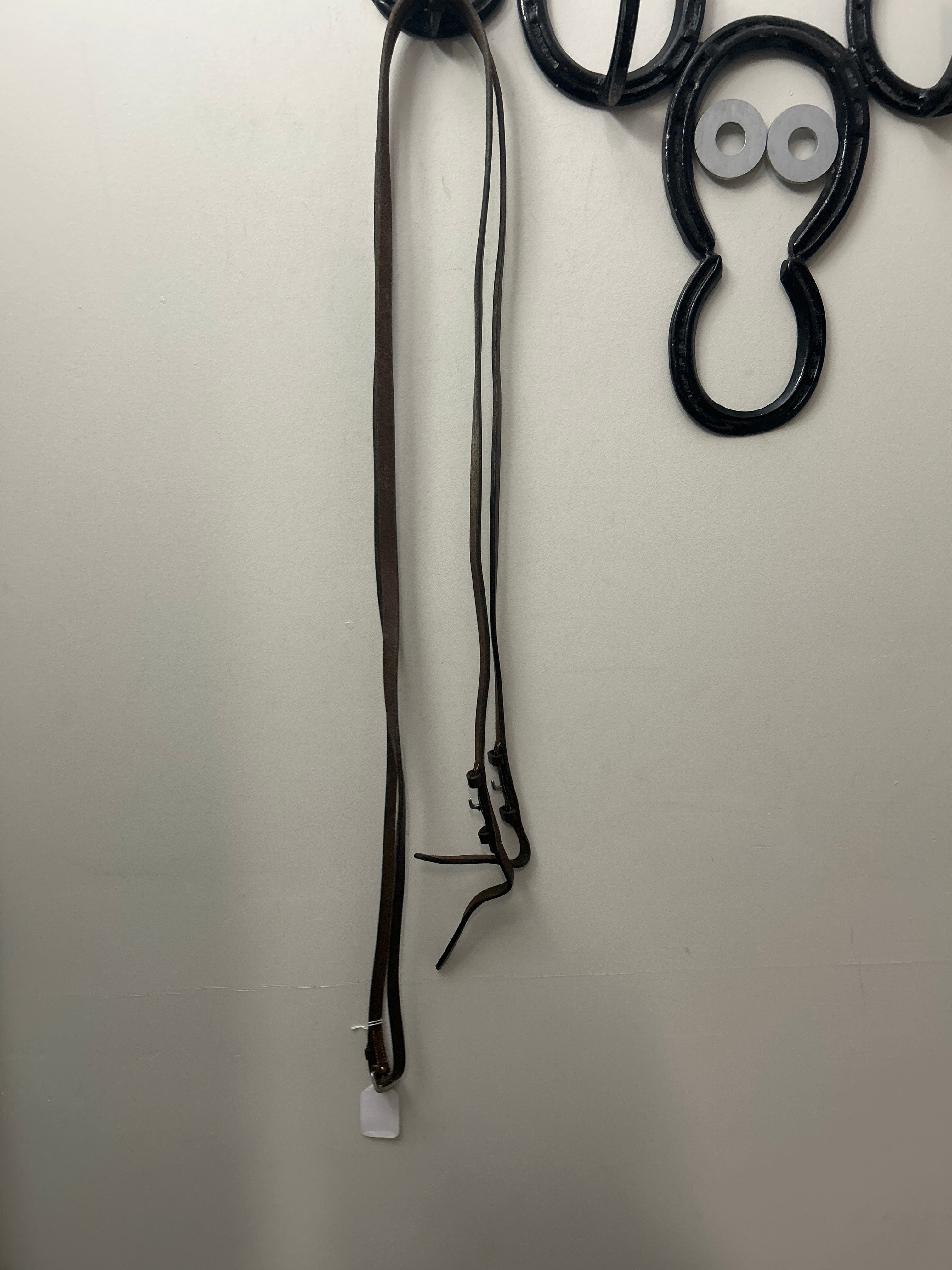 Brown Leather Curb Reins-English Reins-Consignment-Evolution Equestrian Co.